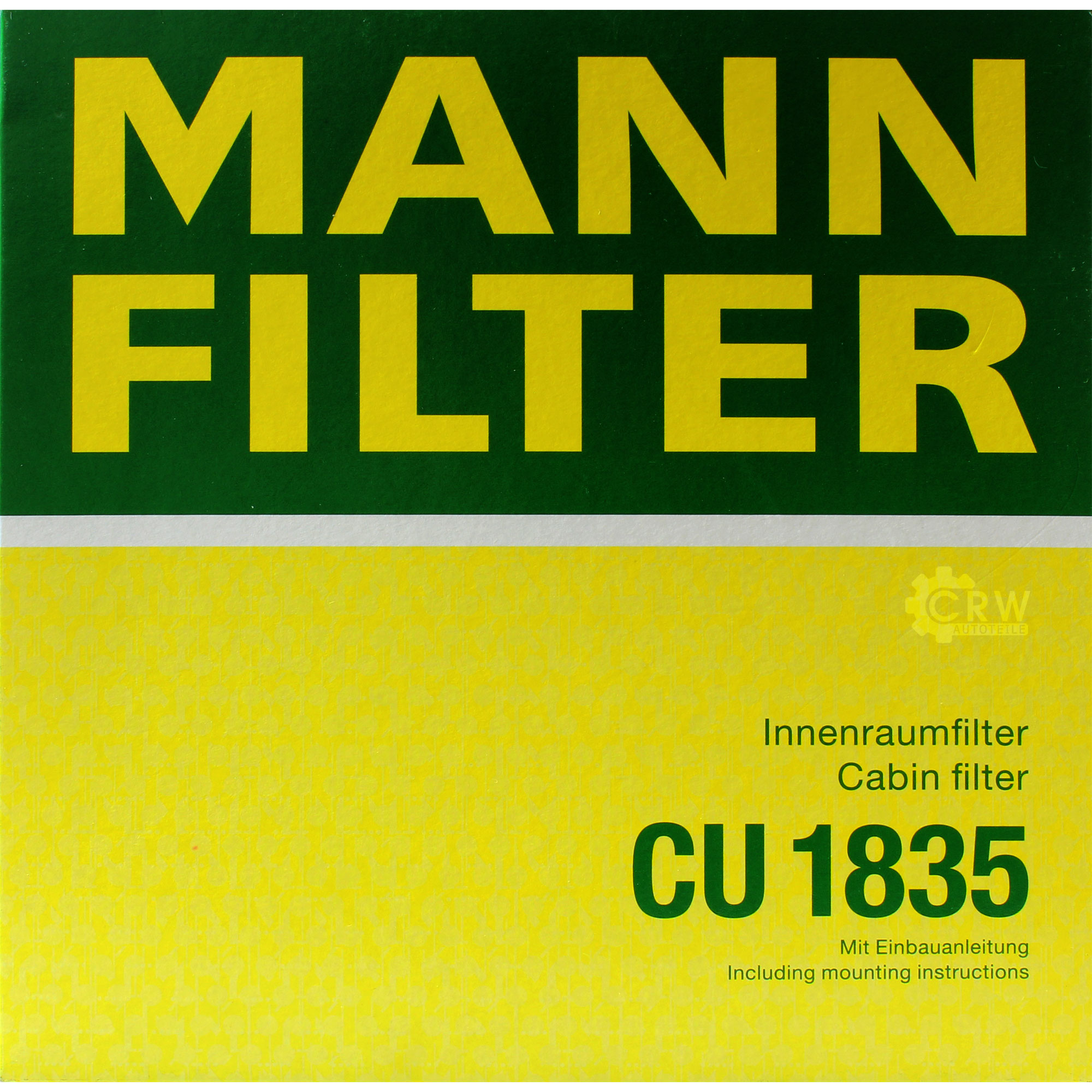 MANN-FILTER Innenraumfilter Pollenfilter CU 1835