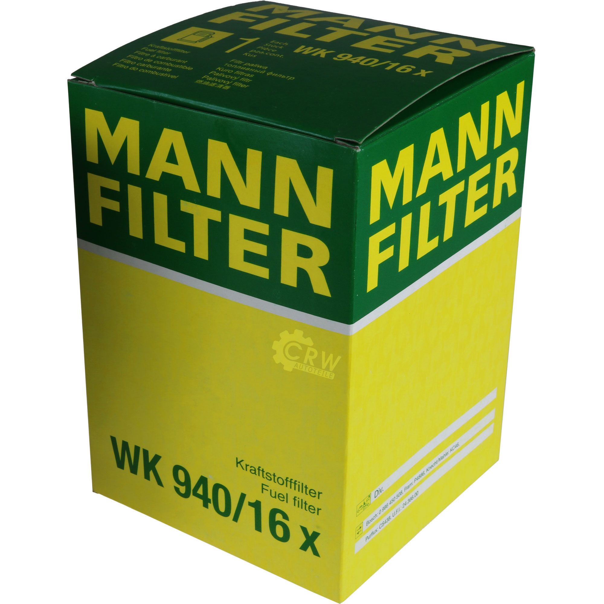 MANN-FILTER Kraftstofffilter WK 940/16 x Fuel Filter