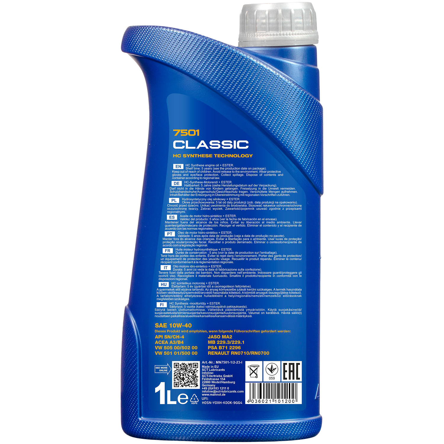 1 Liter MANNOL Motoröl Classic SAE 10W-40 Engine Oil Öl