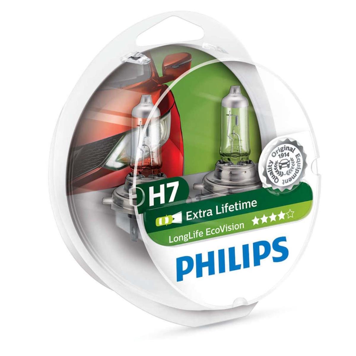 Philips Long Life Eco Vision H7 12V/55W Sockel PX26d Halogen