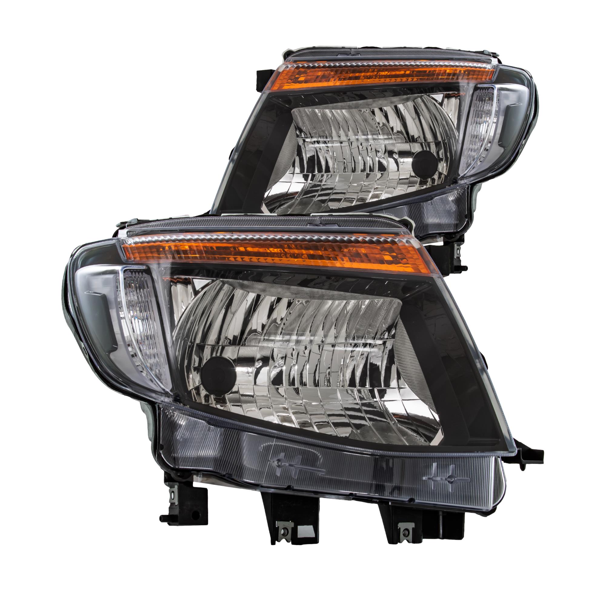 Scheinwerfer Set links & rechts Hauptscheinwerfer schwarz für Ford Ranger