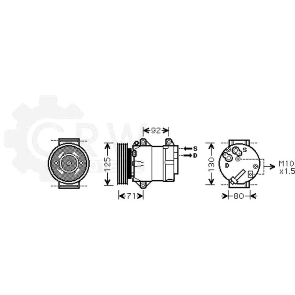-HARRISON Kompressor Klimaanlage Klimakompressor für Renault Scénic I LA0/1_
