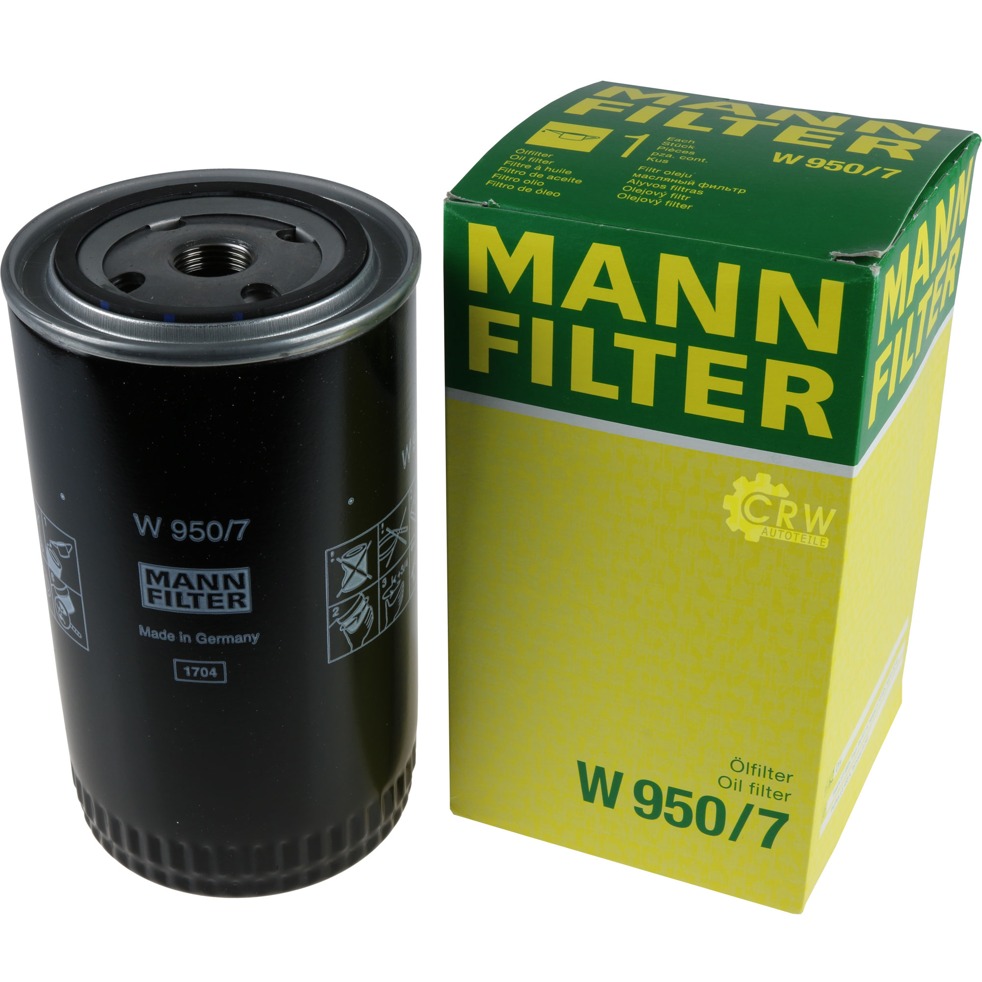 MANN-FILTER ÖlFILTER für Arbeitshydraulik W 950/7
