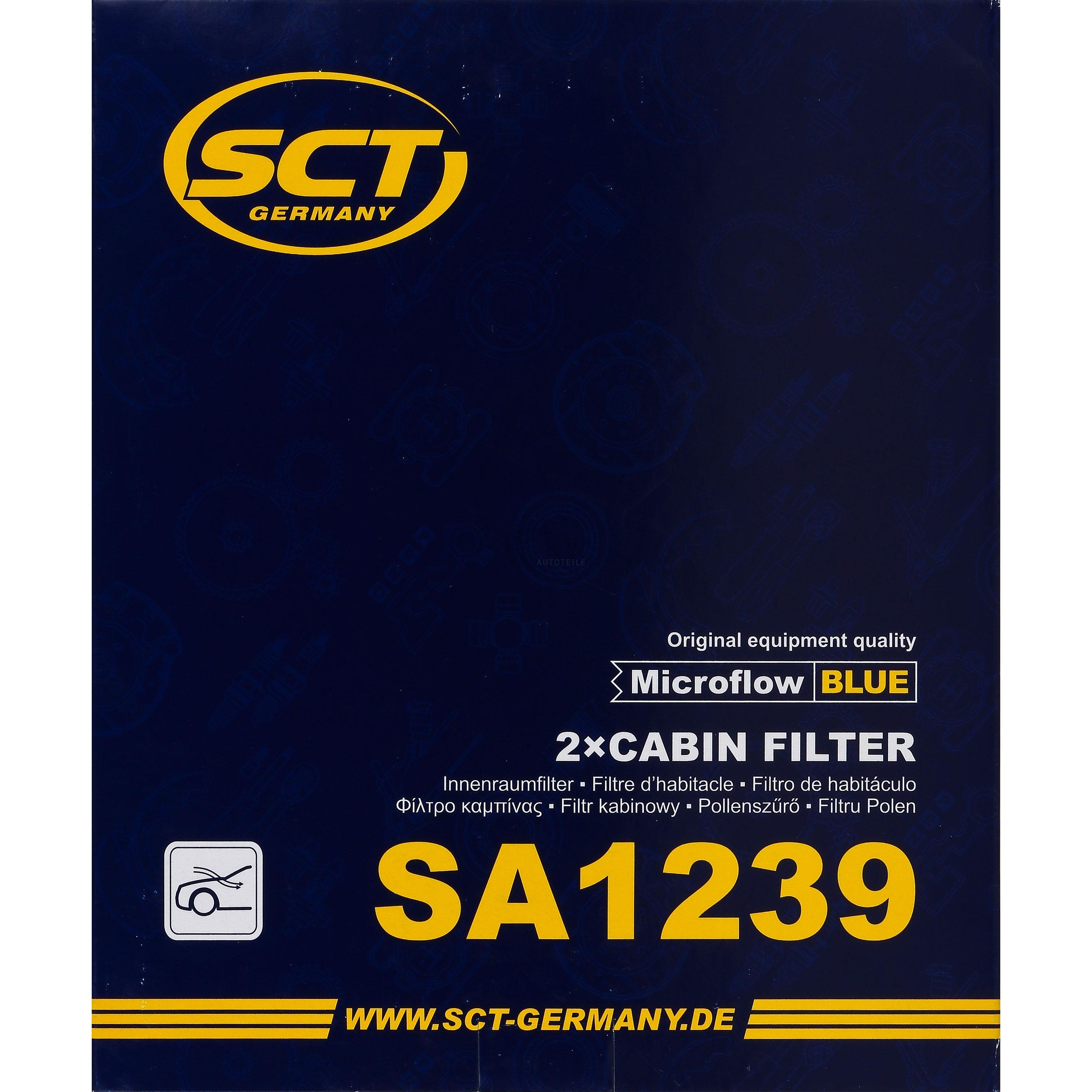 SCT Innenraumfilter Pollenfilter Innenraumluft Filter SA 1239