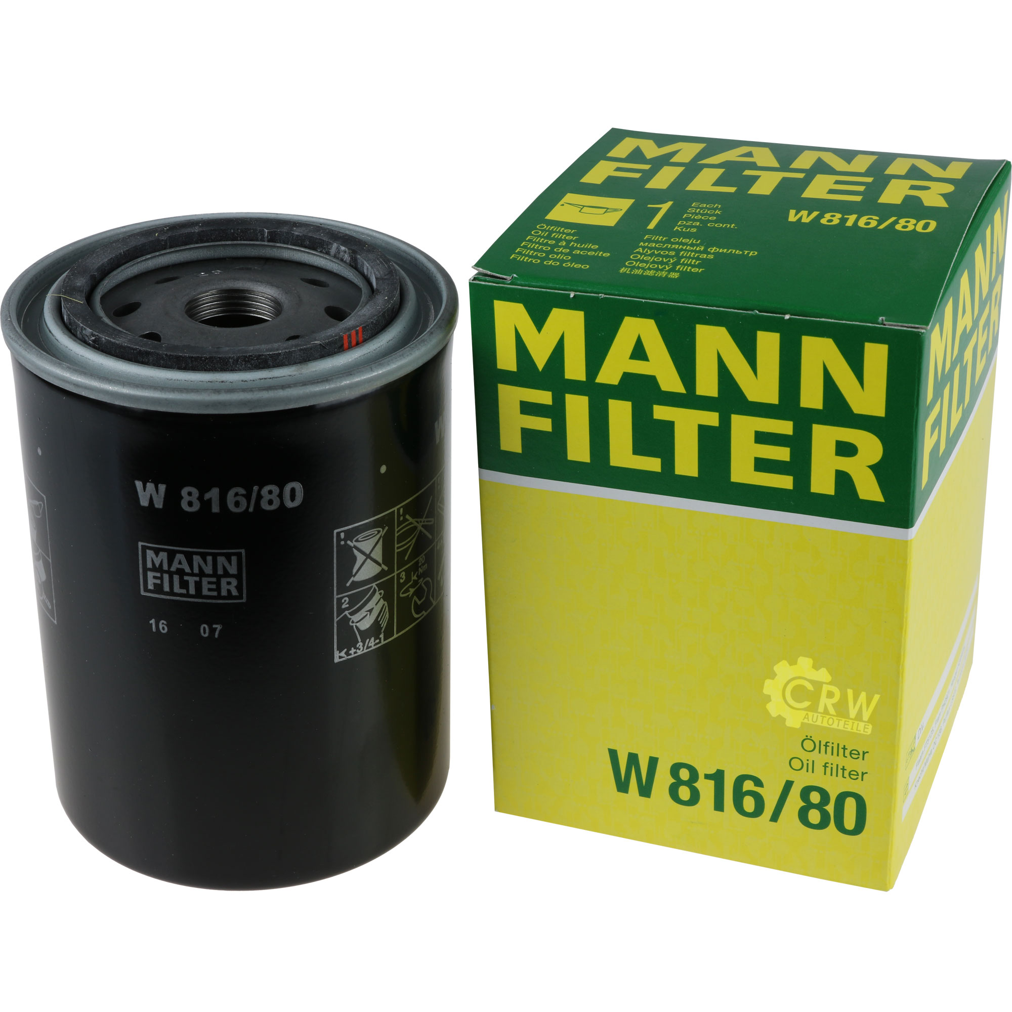 MANN-FILTER Ölfilter W 816/80 Oil Filter