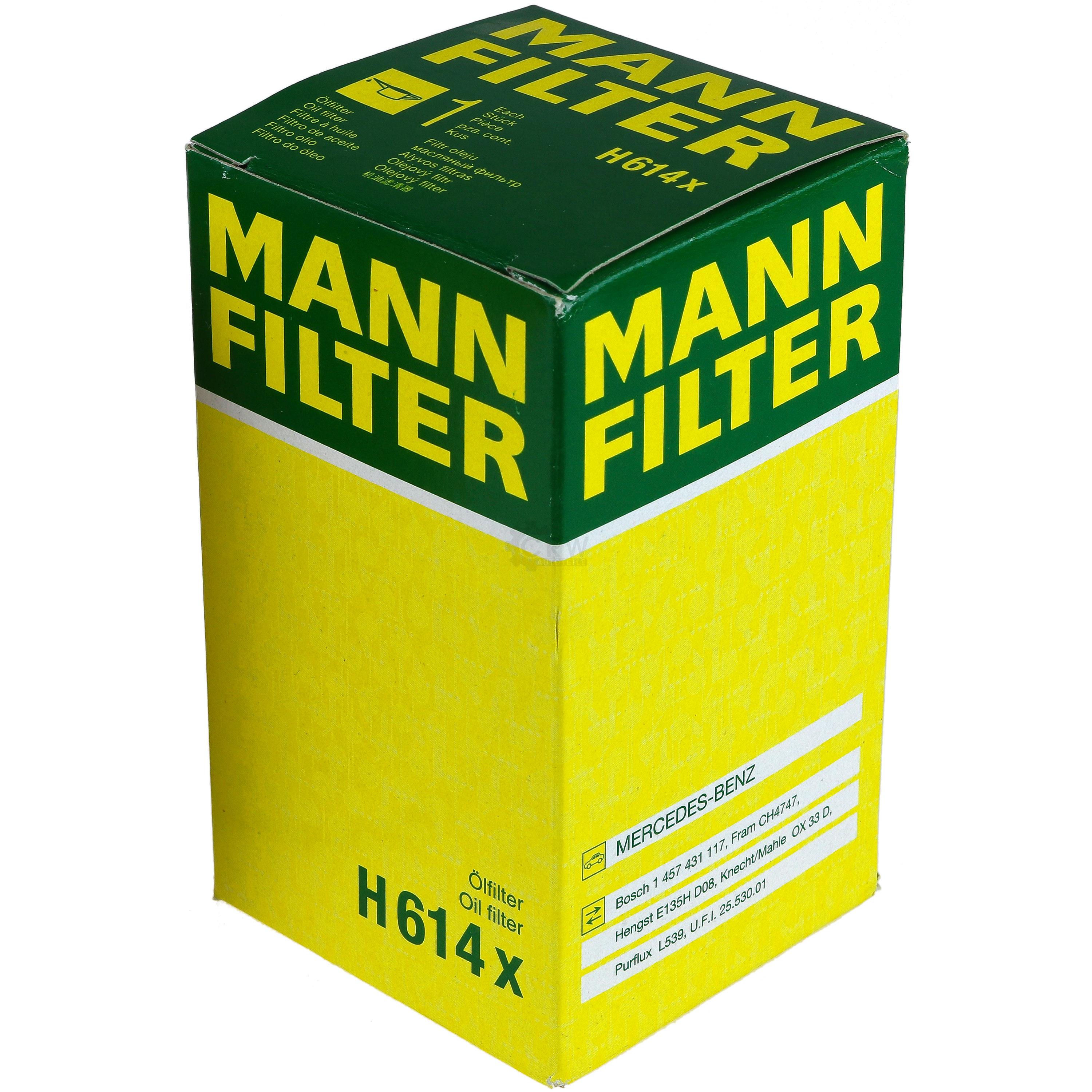 MANN-FILTER Ölfilter Oelfilter H 614 x Oil Filter