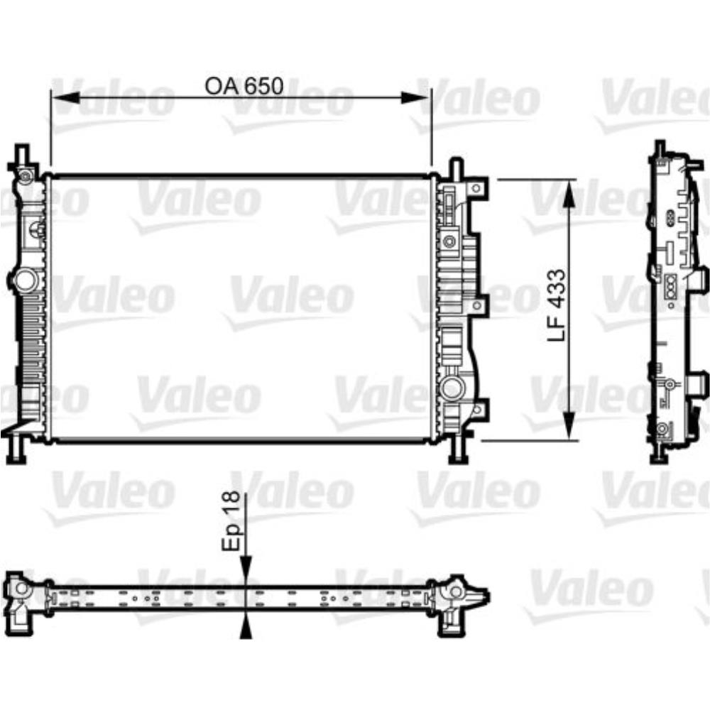 VALEO Wasserkühler Motorkühler Alu für Opel Grandland X 75 1.2 A18 1.5 Turbo D