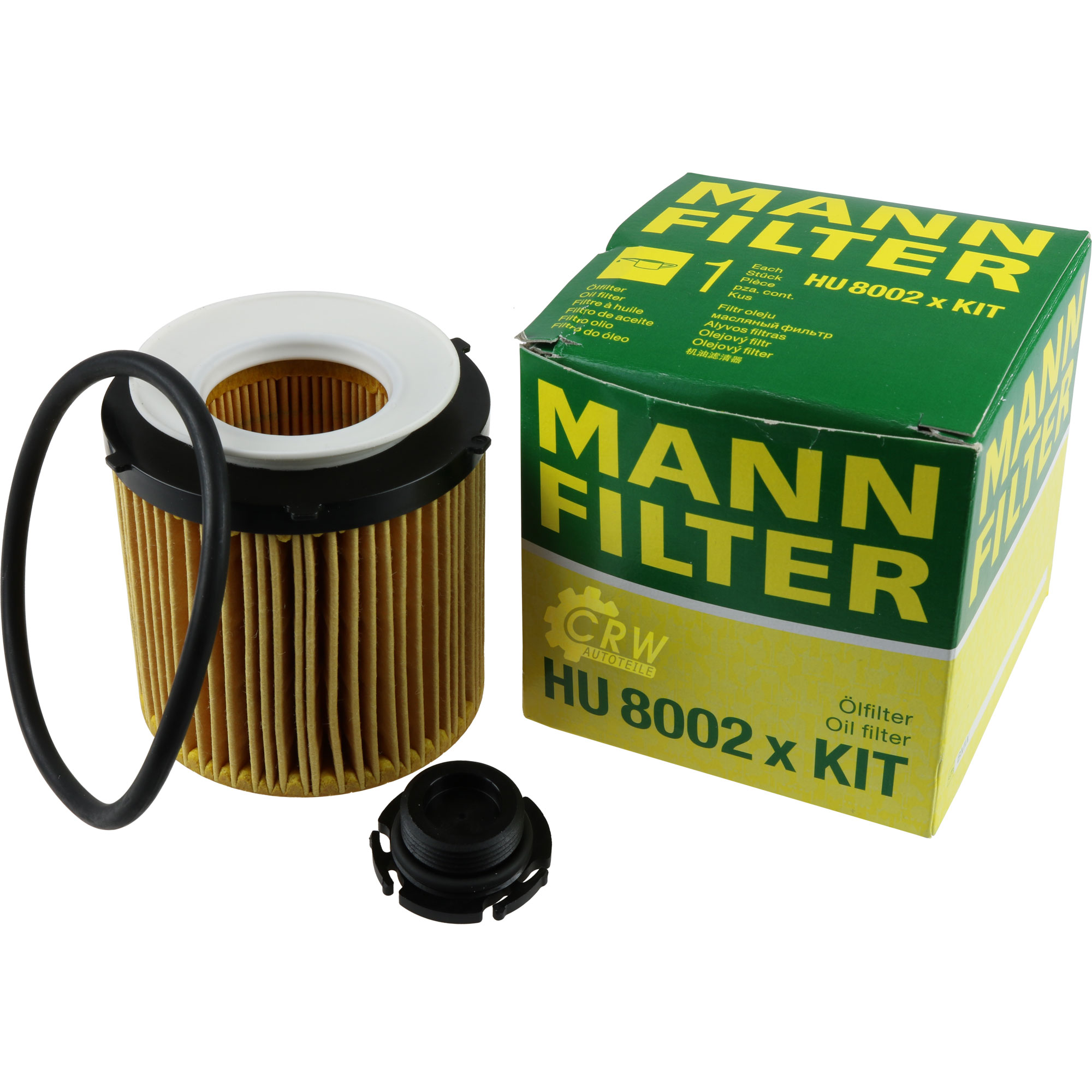 MANN-FILTER Ölfilter HU 8002 x KIT Oil Filter