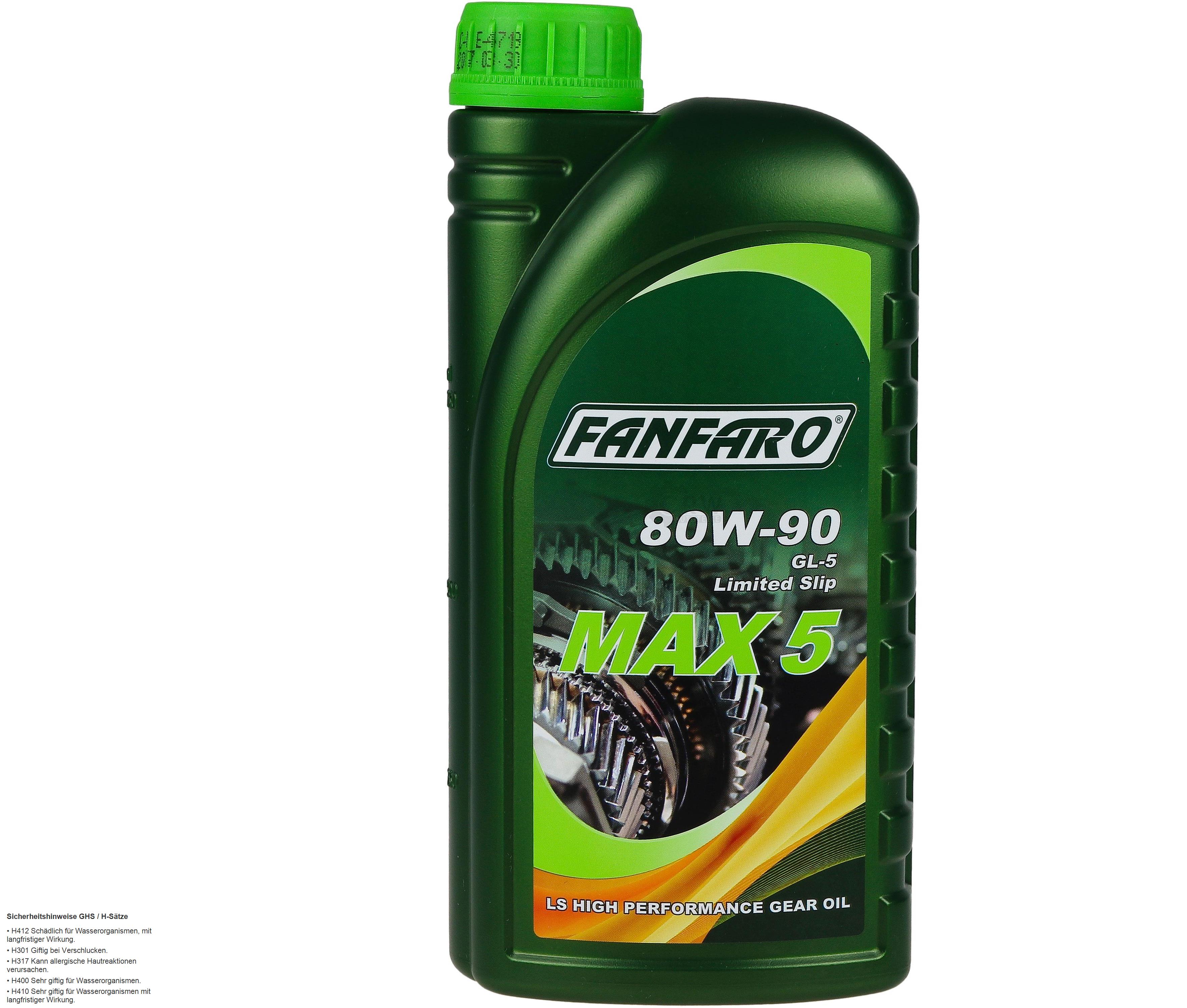 1 Liter  FANFARO MAX 5 80W-90 GL-5 LS API GL Getriebeöl Gear Oil