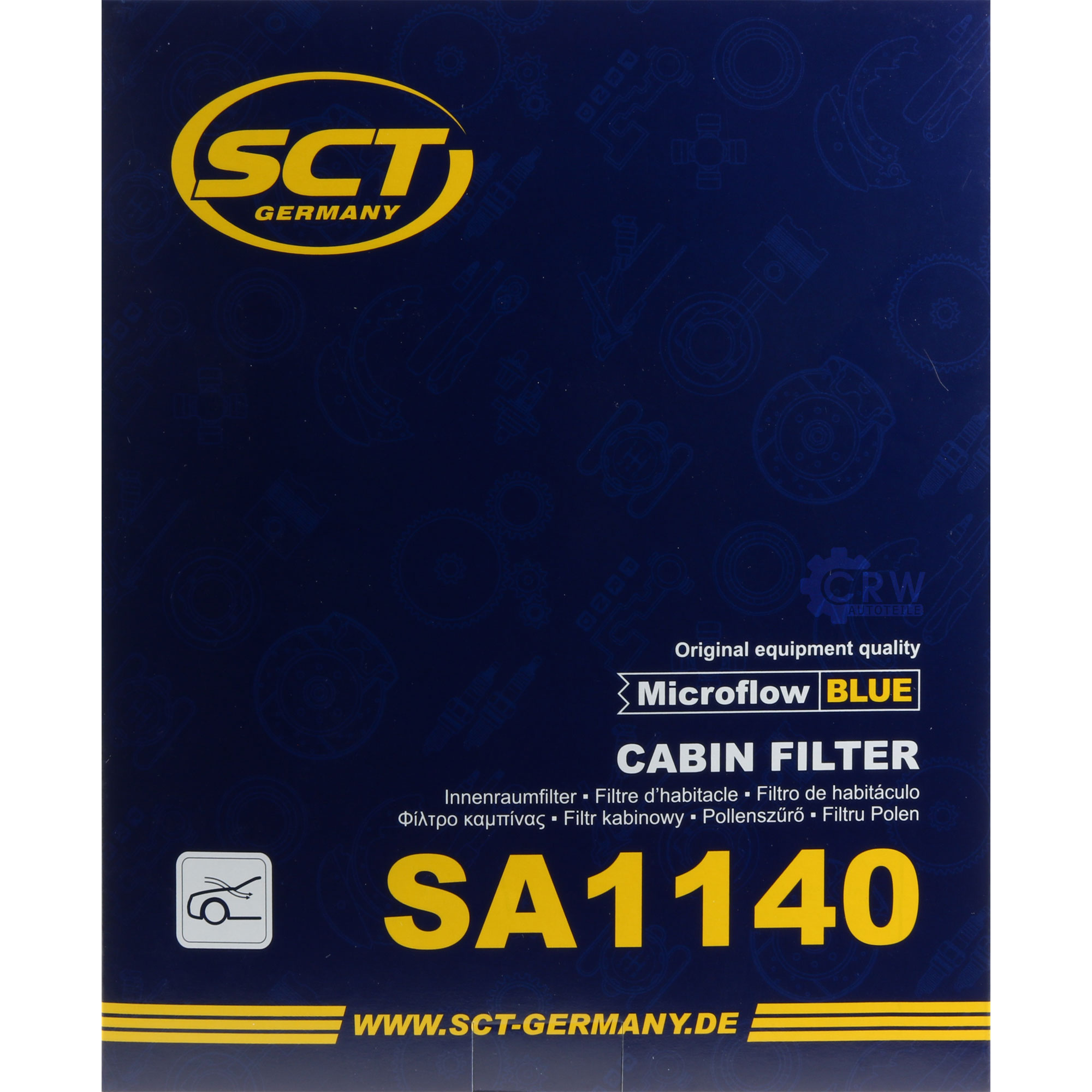 SCT Innenraumfilter Pollenfilter Innenraumluft Filter SA 1140
