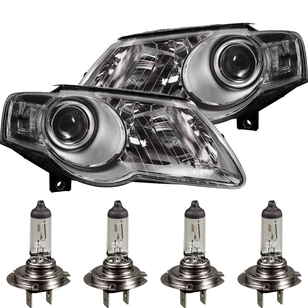 Halogen Scheinwerfer Set für VW PASSAT 05 (3C) Bj. 03/05- H7/H7 mit Motor