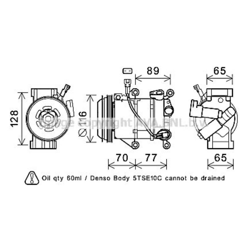 Kompressor Klimaanlage für Toyota Yaris NLP13_ NSP13_ NCP13_ KSP13_