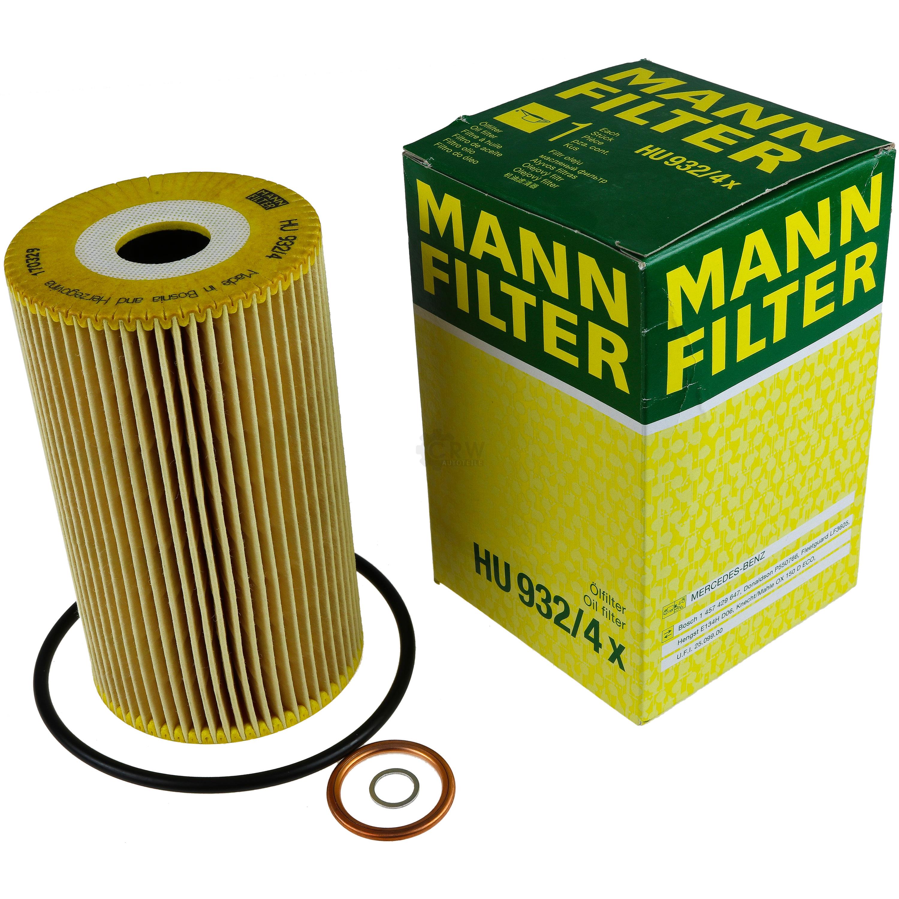 MANN-FILTER Ölfilter Oelfilter HU 932/4 x Oil Filter