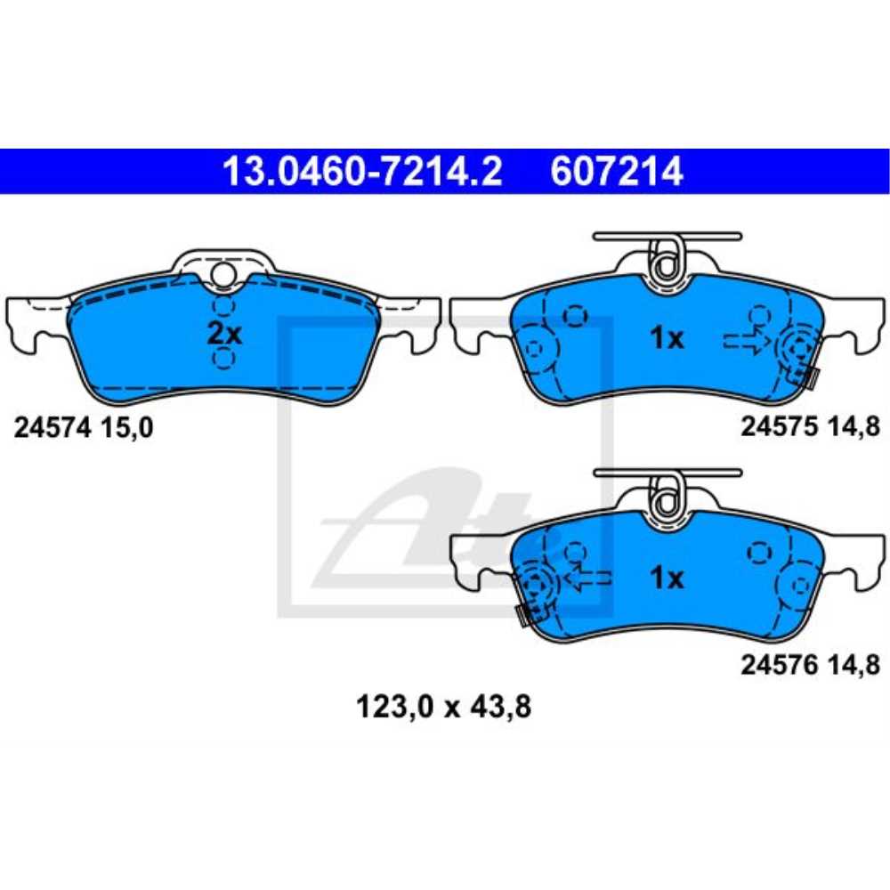 ATE Satz Bremsen Bremsscheiben + Bremsbeläge hinten für Toyota Yaris Daihatsu