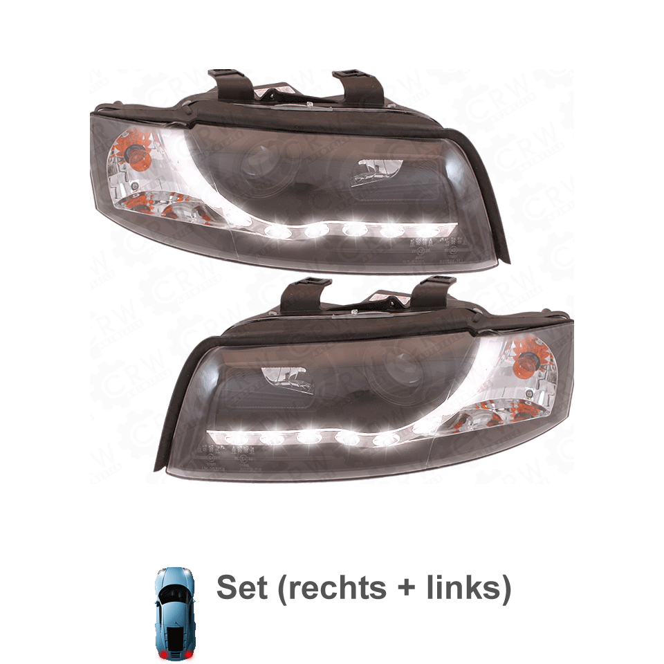 Scheinwerfer Set für Audi A4 B6 8E 00-04 Limo/Avant LED Dragon Lights 