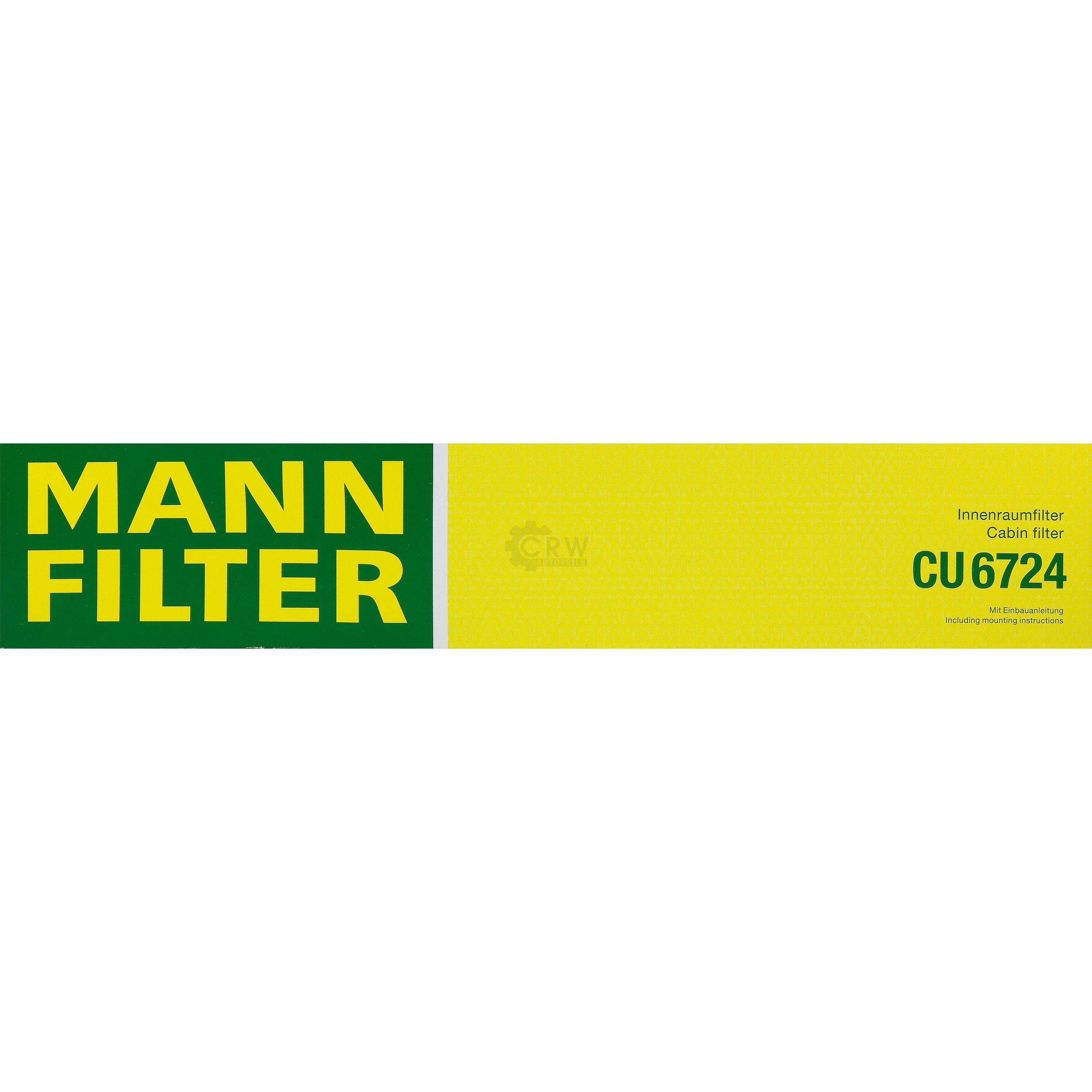MANN-FILTER Innenraumfilter Pollenfilter CU 6724