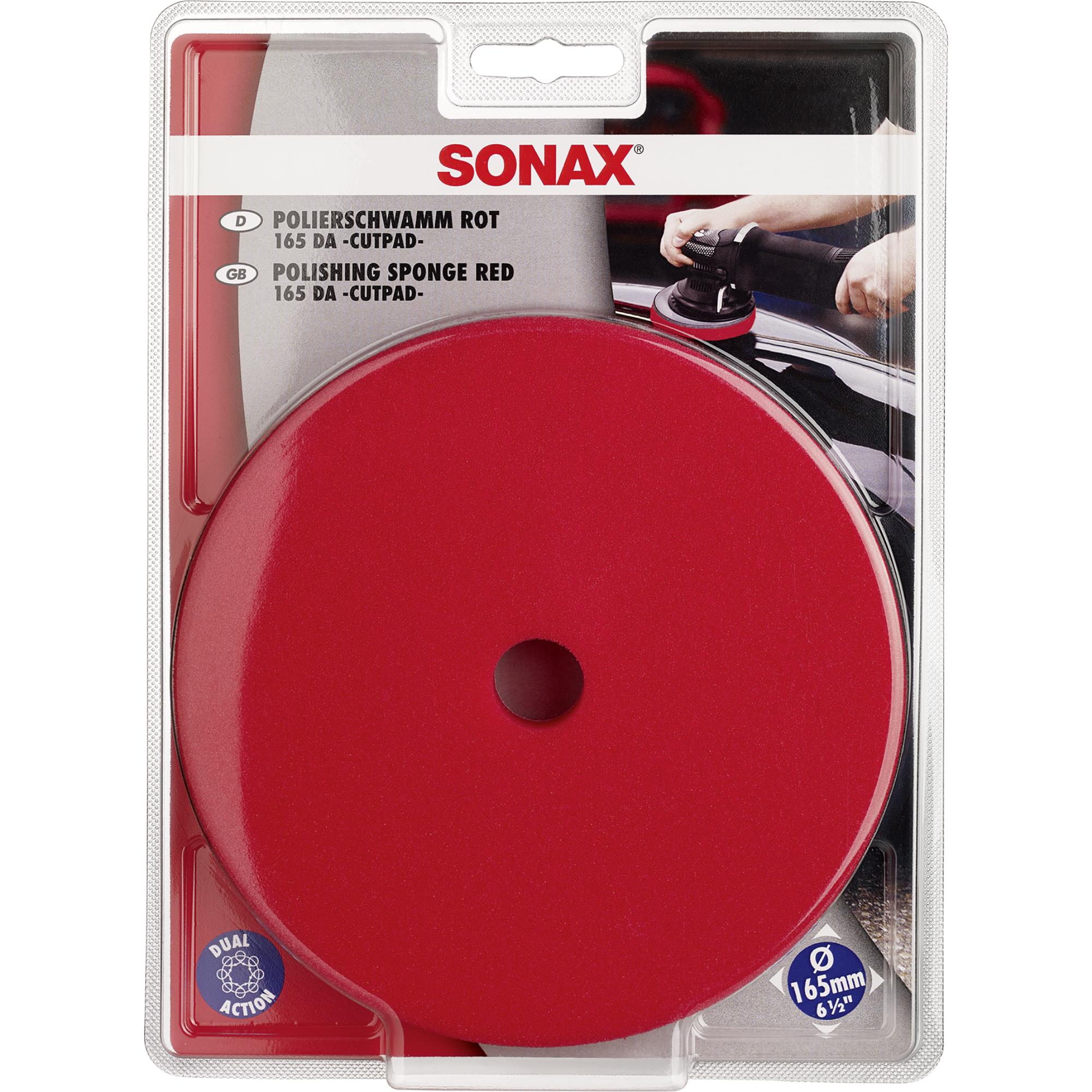 SONAX 04934410  PolierSchwamm rot 165 DA -CutPad- Schleifpolitur 23 g