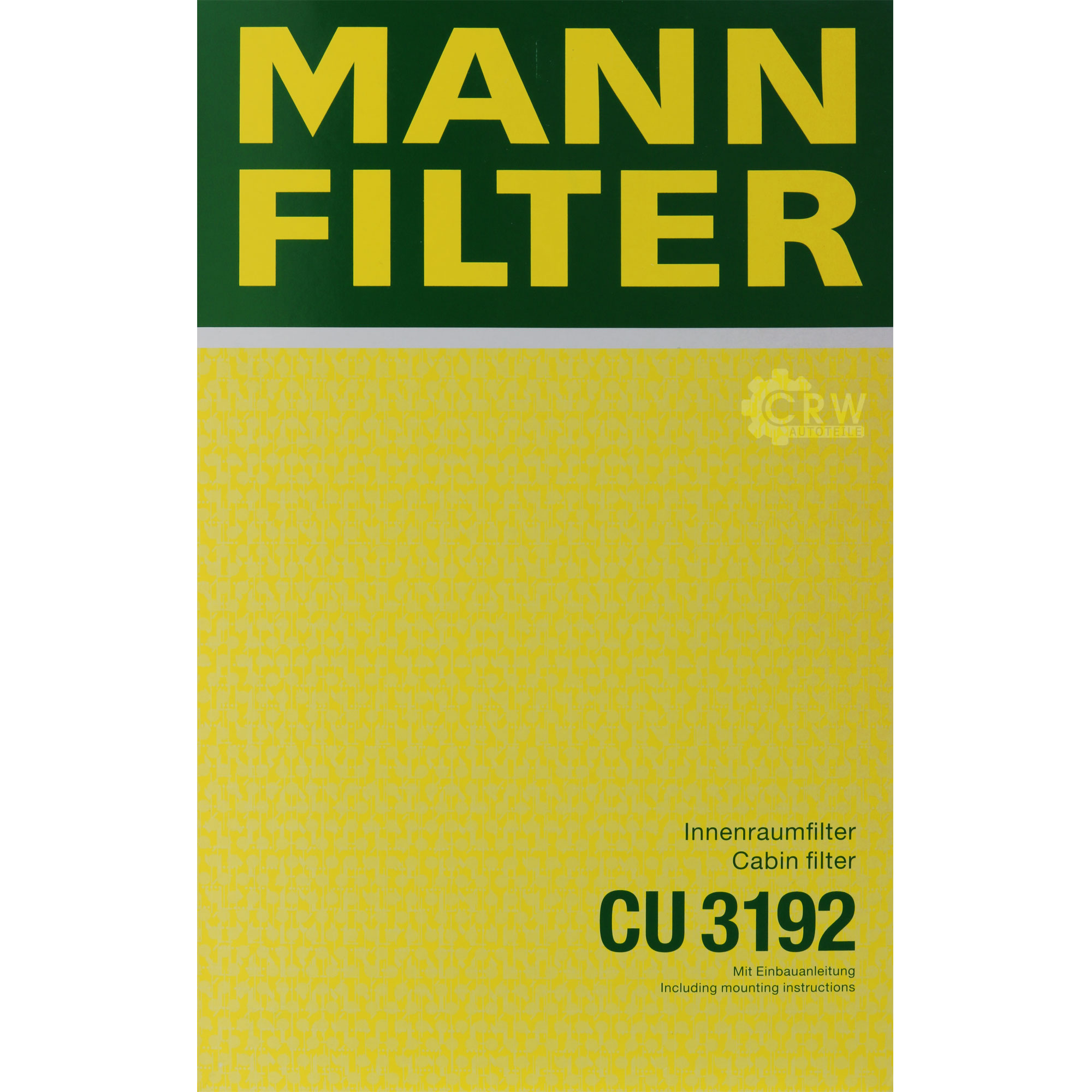 MANN-FILTER Innenraumfilter Pollenfilter CU 3192