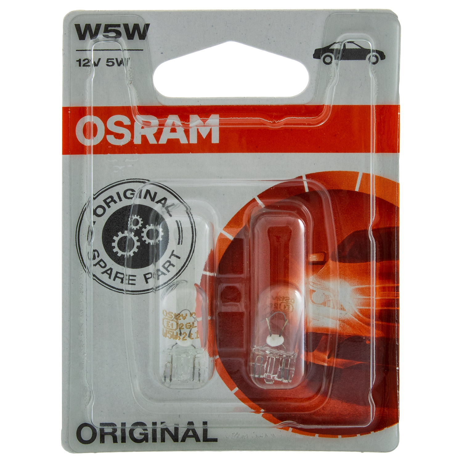 SET OSRAM Spare Part Blister 2x W5W 12V 5W W21x95d Lampe