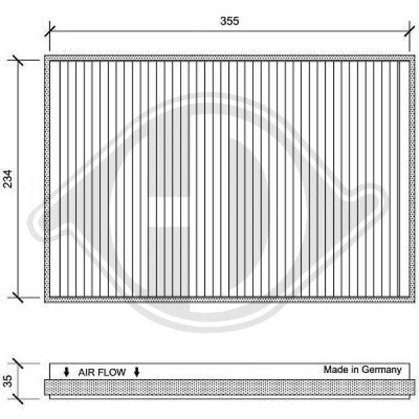Filter Innenraumfilter Pollenfilter für Mercedes-Benz Sprinter 3-T Kasten