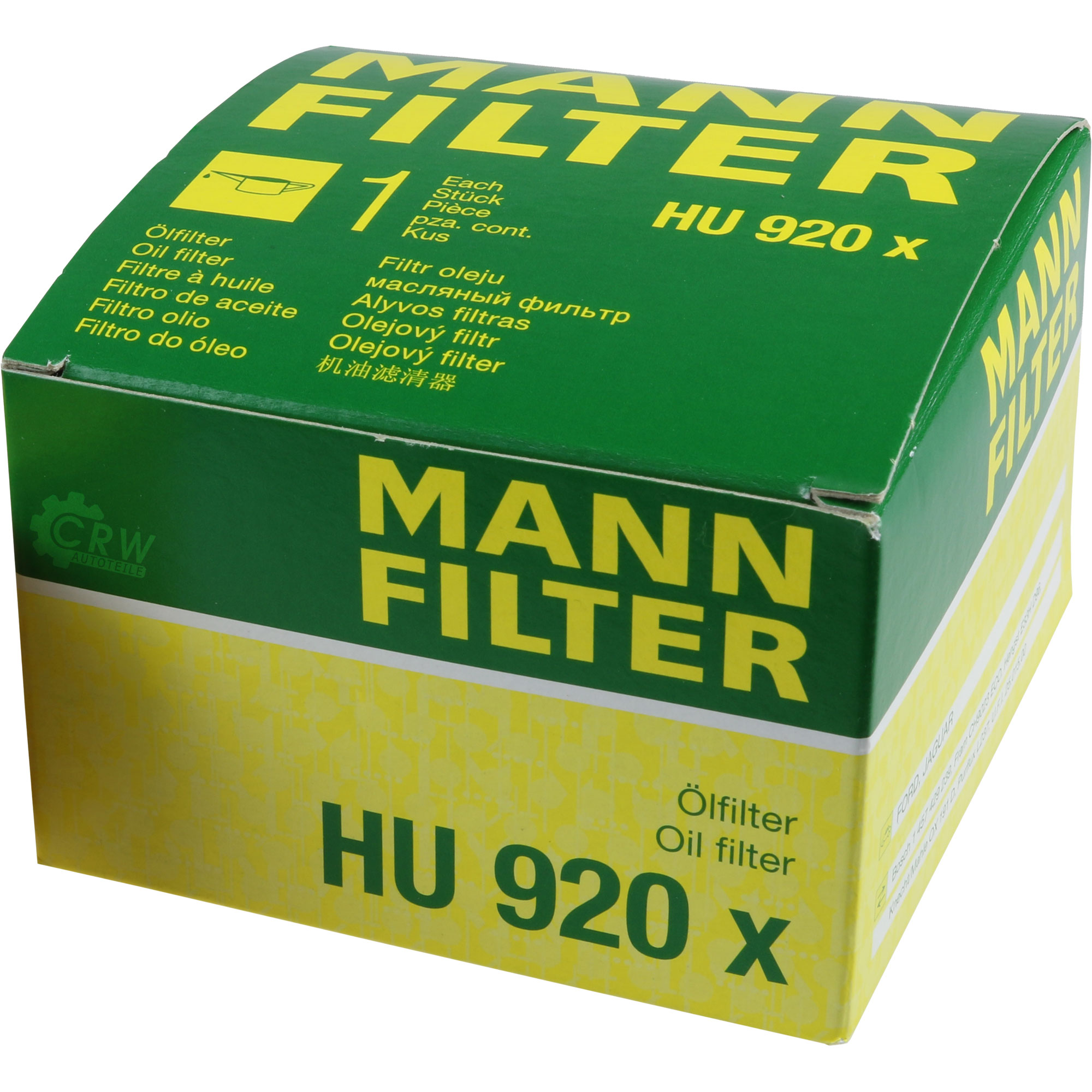 MANN-FILTER Ölfilter HU 920 x Oil Filter