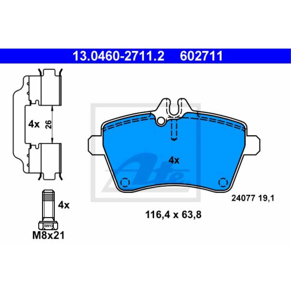 ATE Satz Bremsbeläge + Bremsscheiben belüftet vorne für Mercedes A-Klasse W169