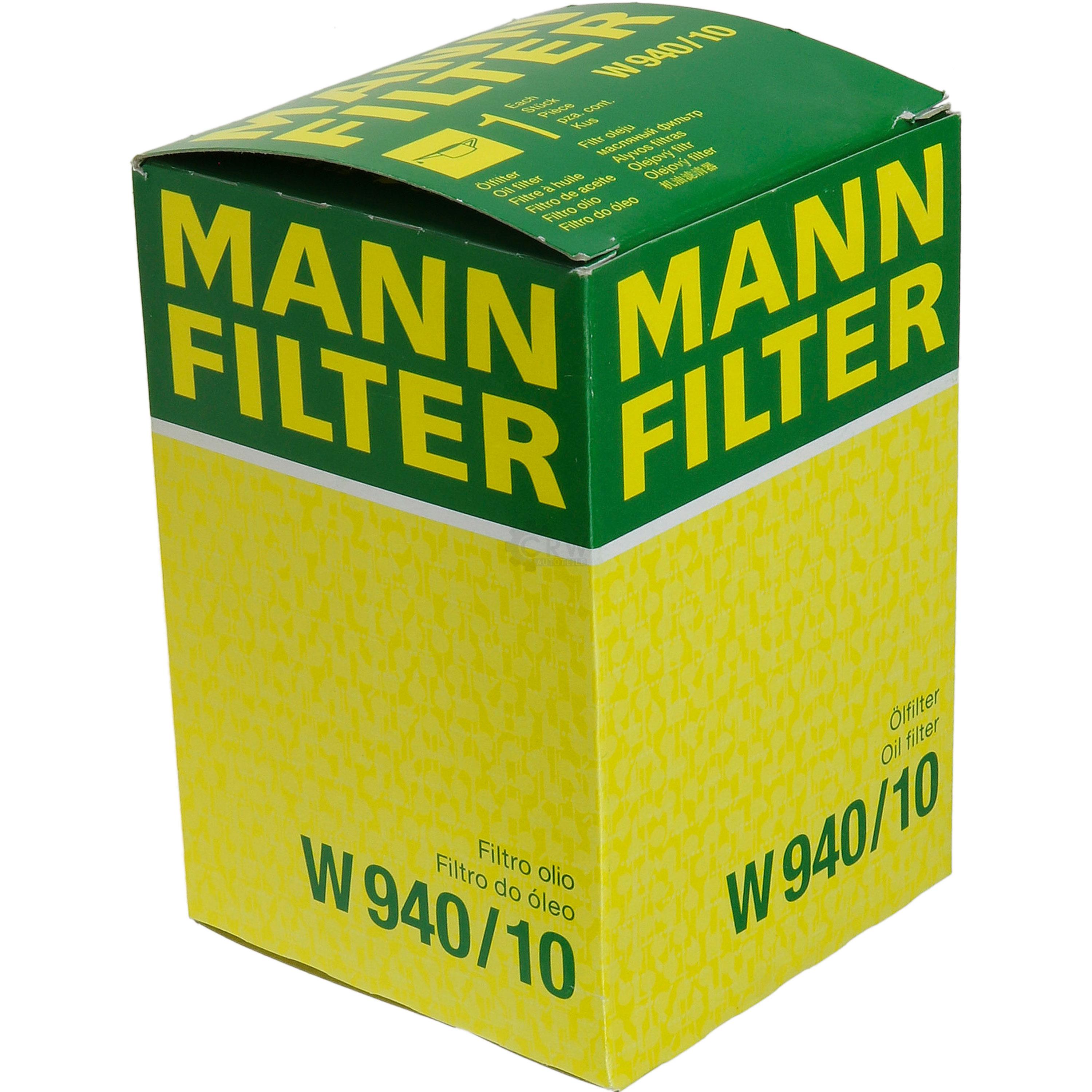 MANN-FILTER Ölfilter Oelfilter W 940/10 Oil Filter
