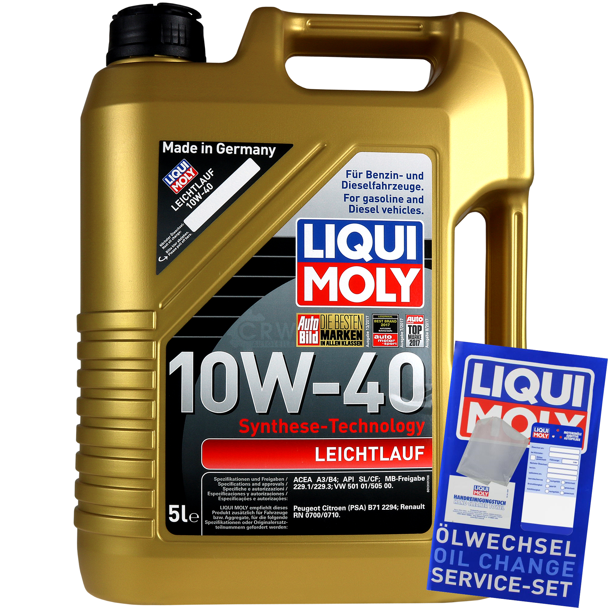 INSPEKTIONSKIT FILTER LIQUI MOLY ÖL 5L 10W-40 für Suzuki Swift IV FZ NZ 1.2