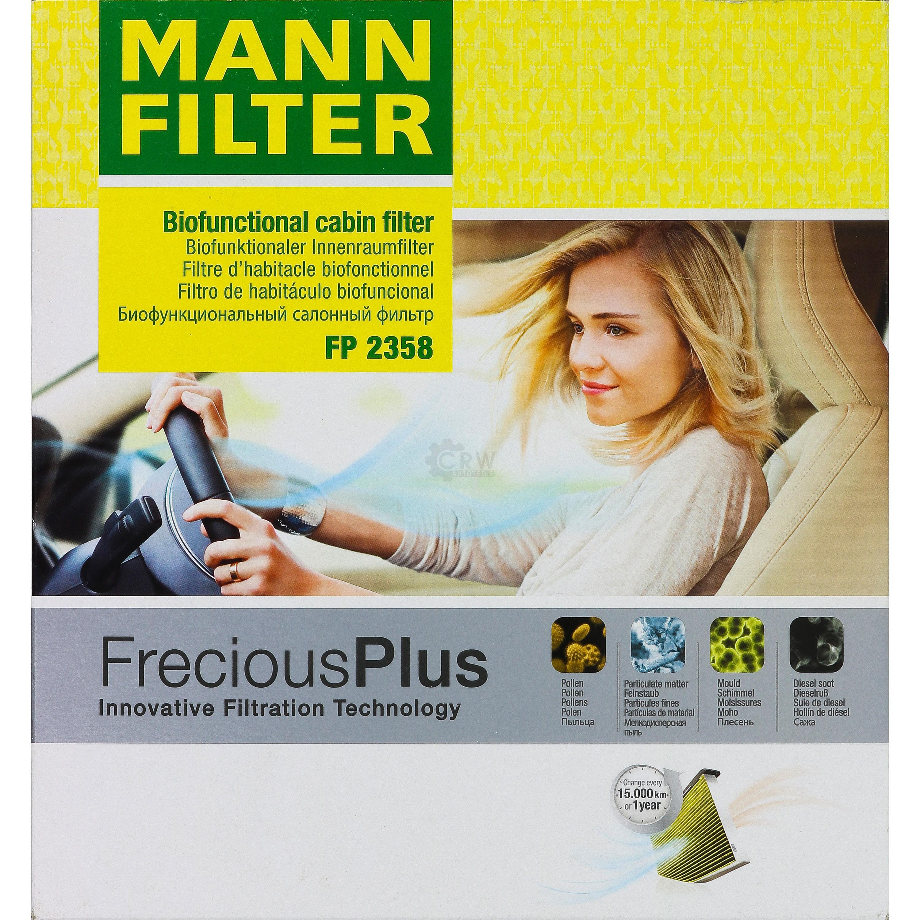 MANN-Filter Innenraumfilter Biofunctional für Allergiker FP 2358