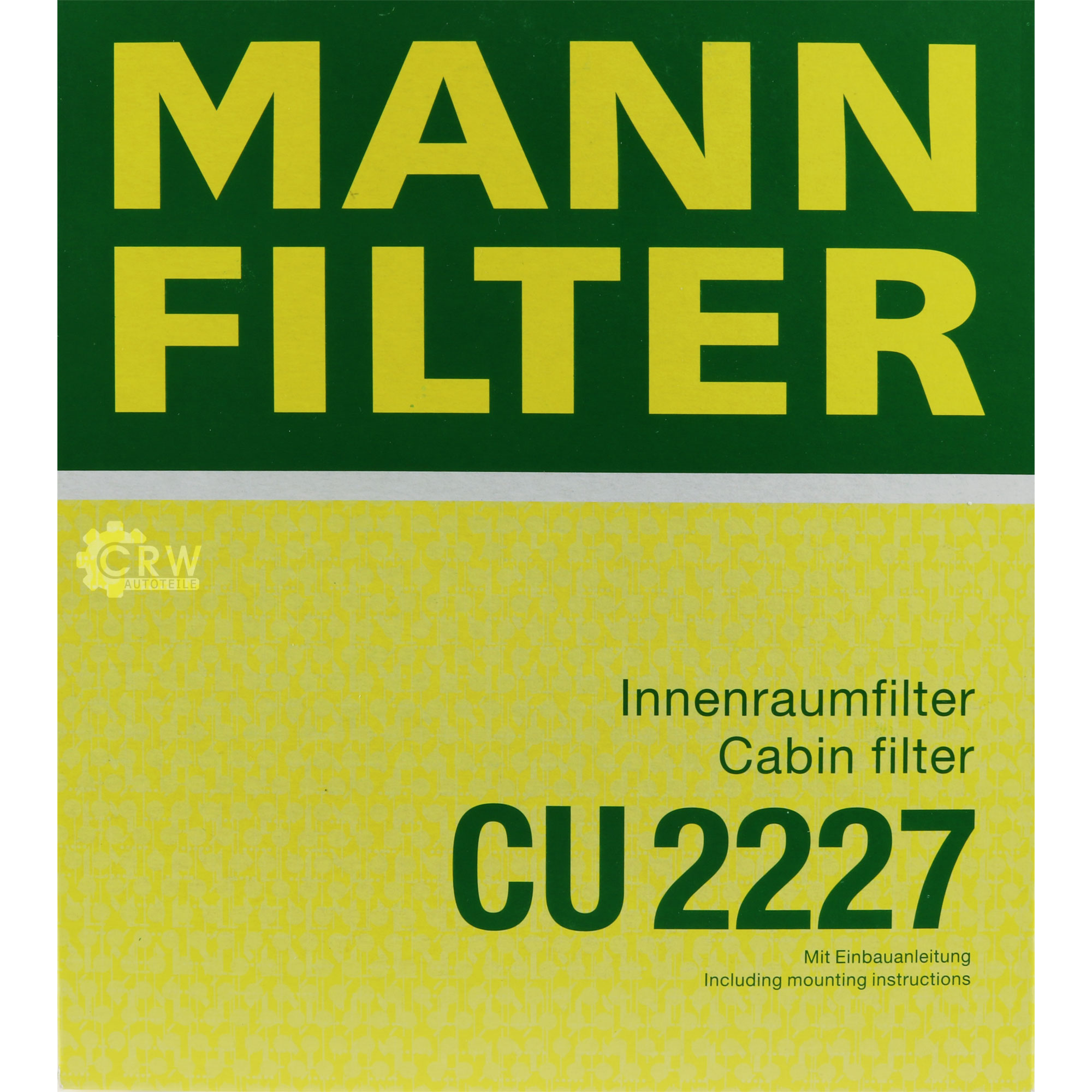 MANN-FILTER Innenraumfilter Pollenfilter CU 2227