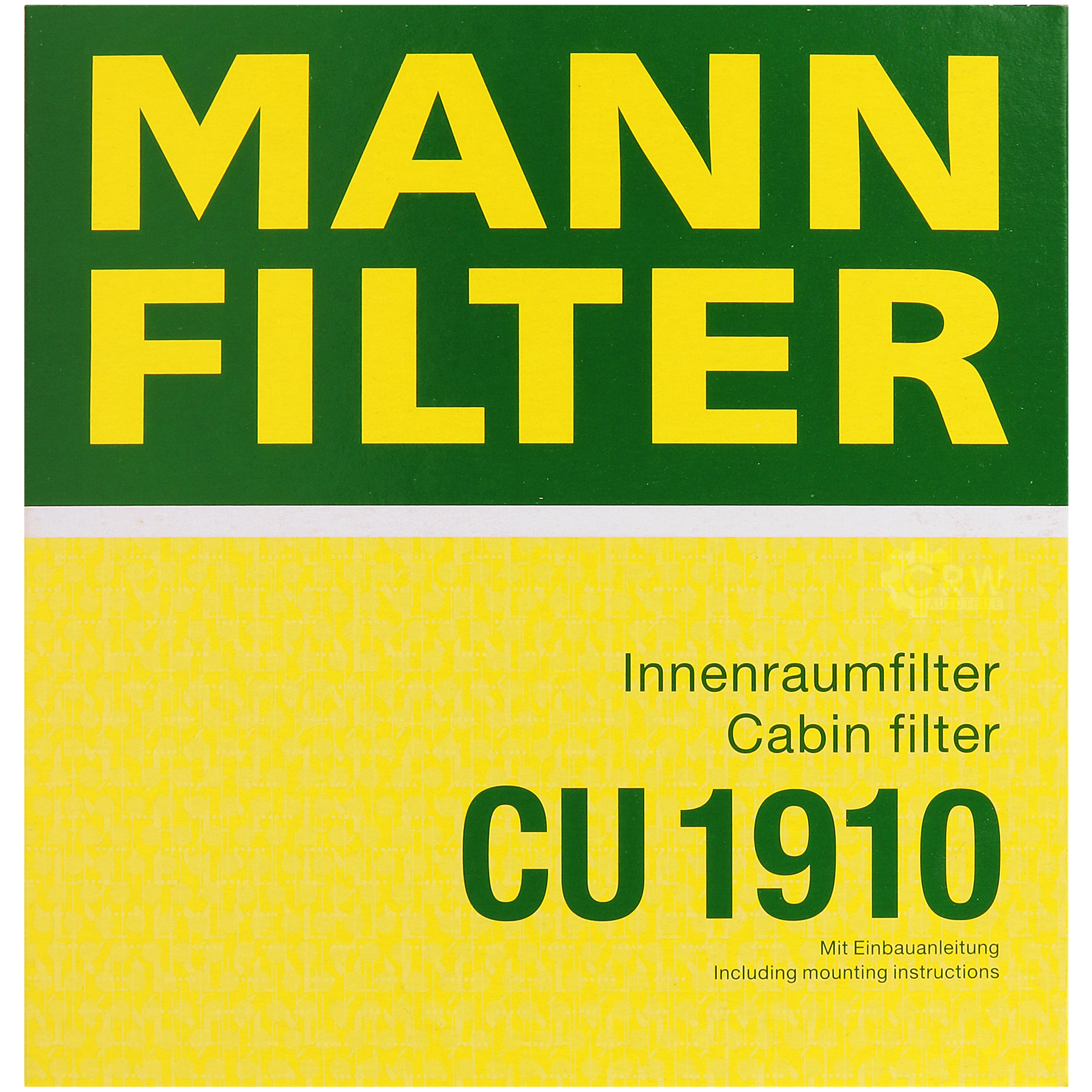 MANN-FILTER Innenraumfilter Pollenfilter CU 1910