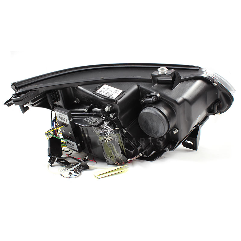 Design Xenon Scheinwerfer Set für BMW E60 Bj. 03-04 klargl/schwarz CCFL LED WA5
