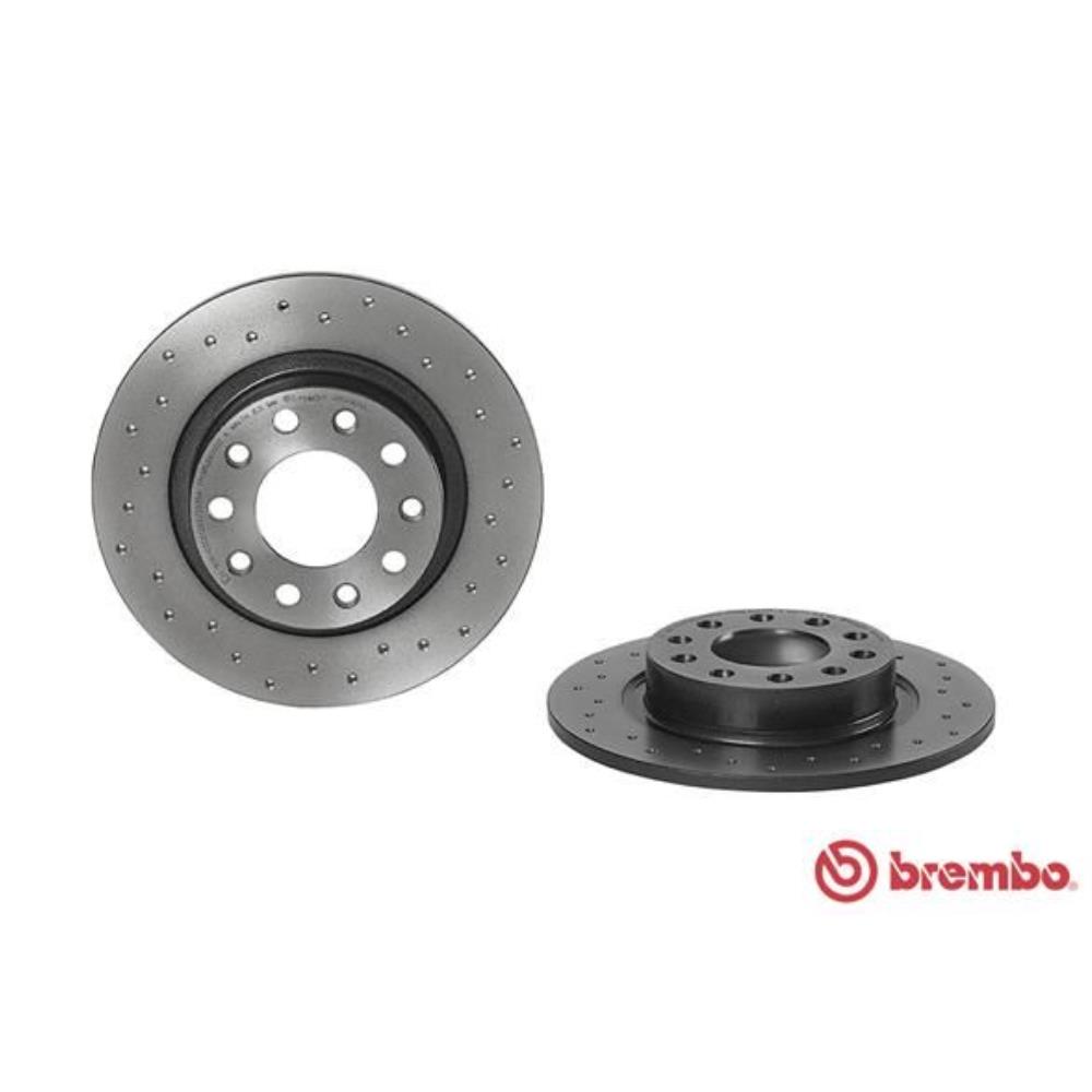 BREMBO Bremsscheibe hinten Ø264 mm Voll Gelocht für Alfa Romeo Giulietta