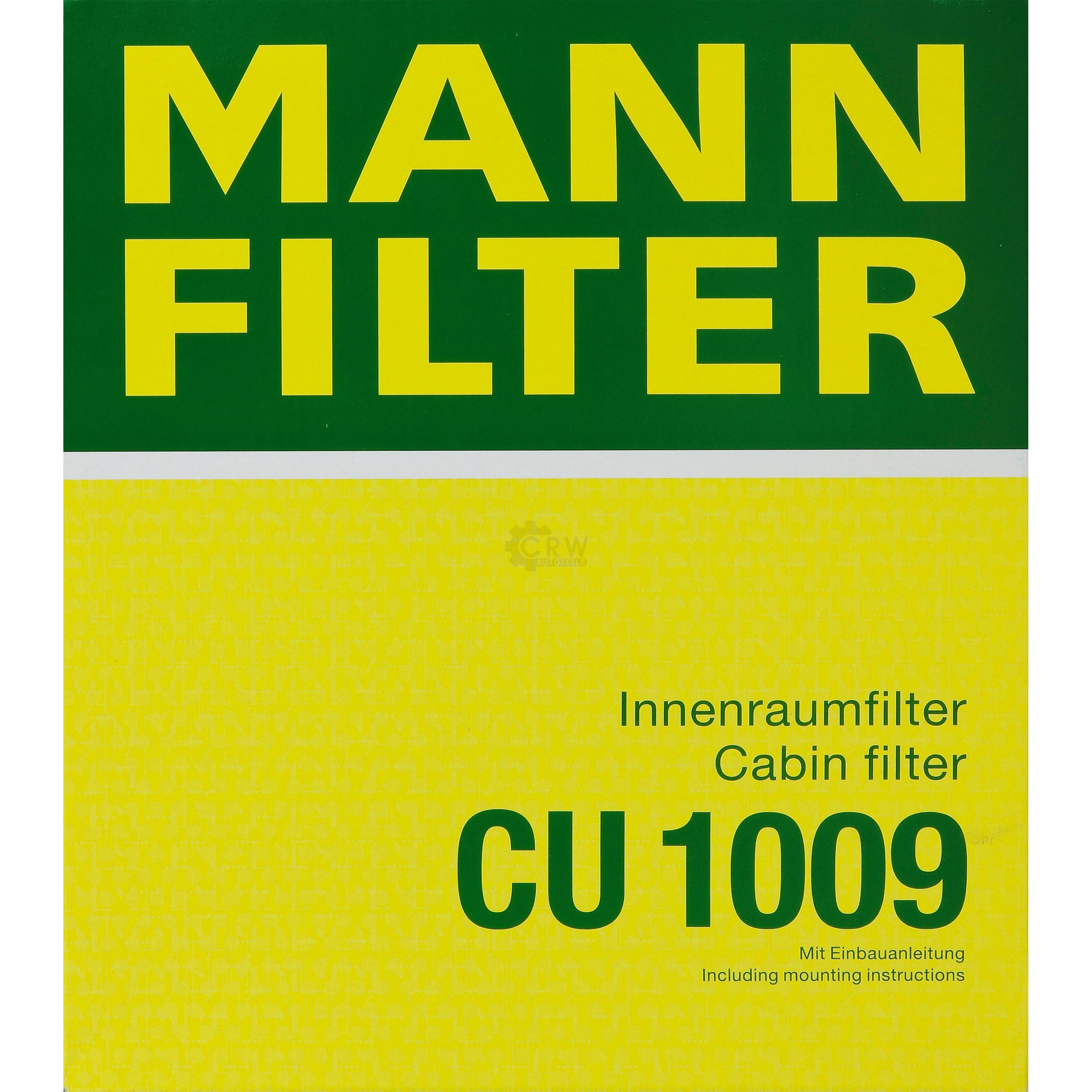 MANN-FILTER Innenraumfilter Pollenfilter CU 1009