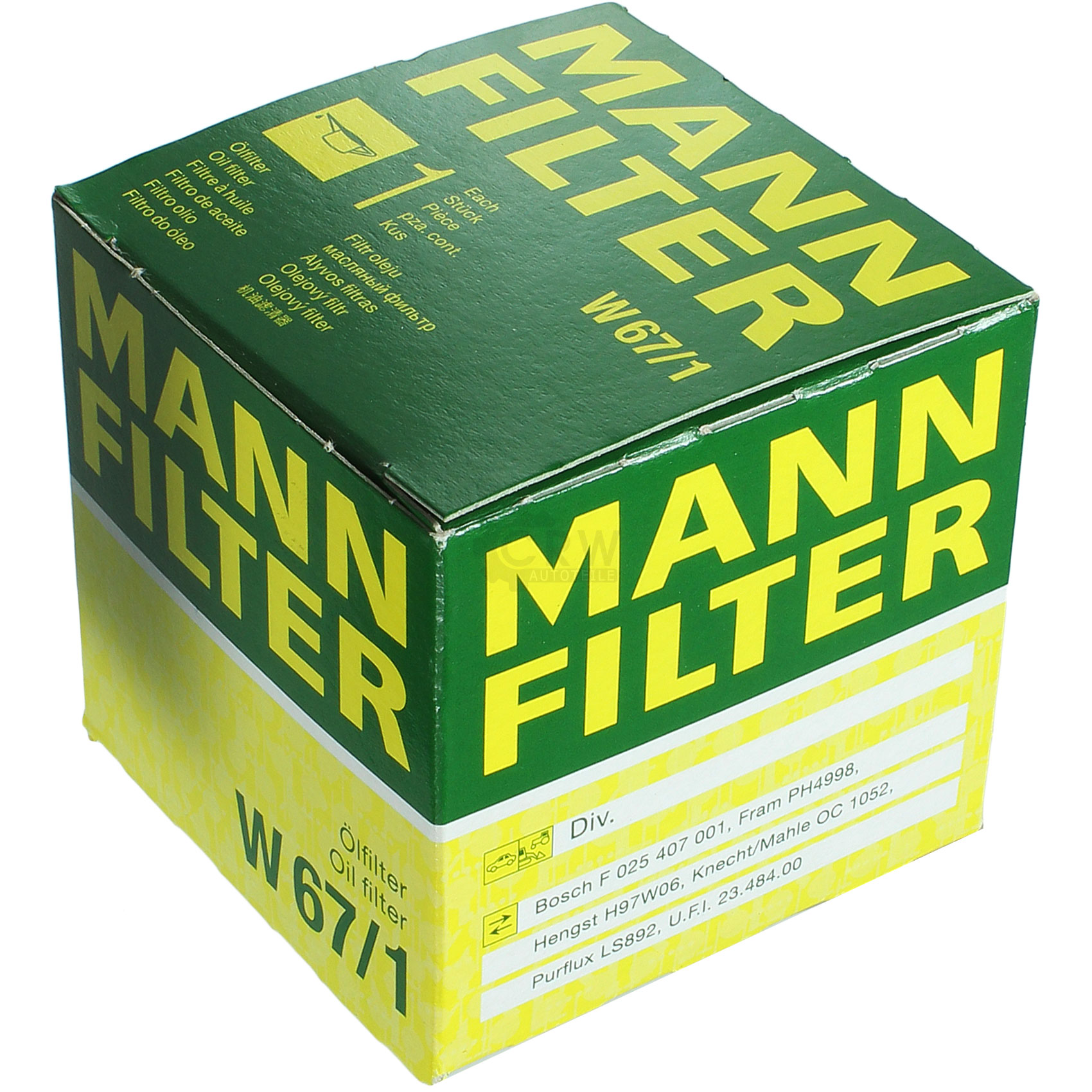 MANN-FILTER Ölfilter W 811/85 Oil Filter