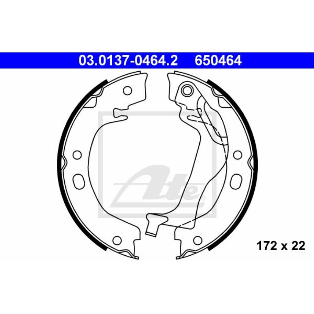 Bremsbackensatz Feststellbremse 03.0137-0464.2 für Toyota Corolla ZZE12_ NDE12_ ZDE12_