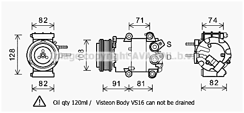 Kompressor Klimaanlage für Ford B-Max JK Focus III Turnier Stufenheck