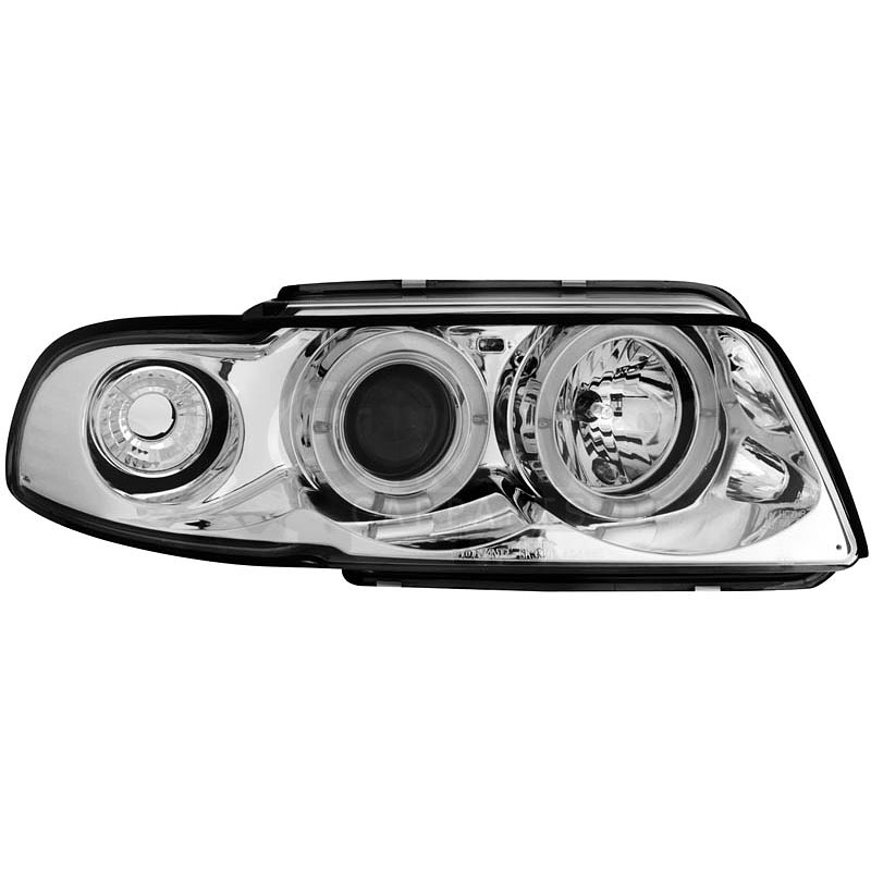 2 x Scheinwerfer LED für Audi A4 B5 95-98 Angel Eyes chrome
