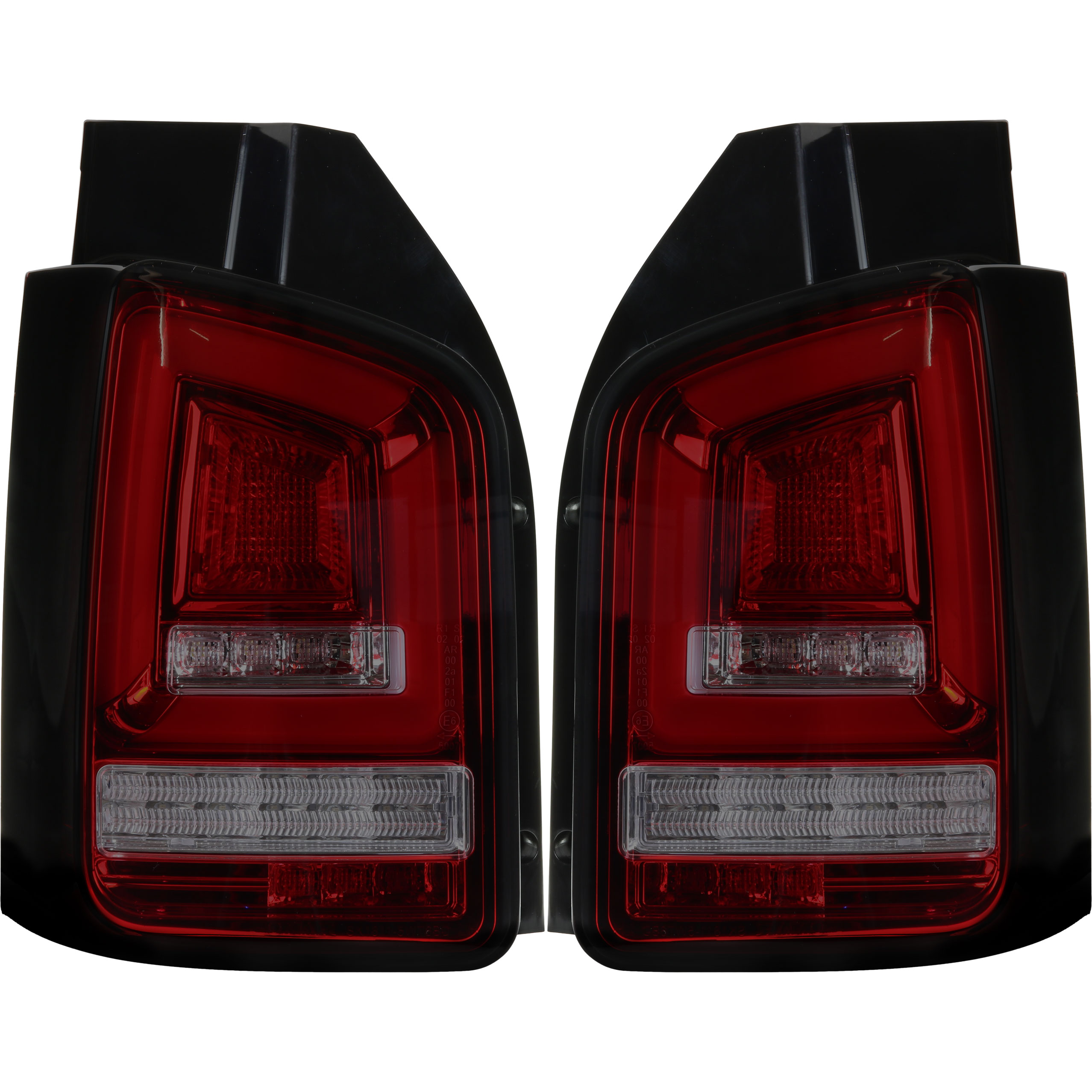 LED Rückleuchten Heckleuchten in Rot Facelift Optik für VW T5 mit  Heckklappe ab 2003-2009