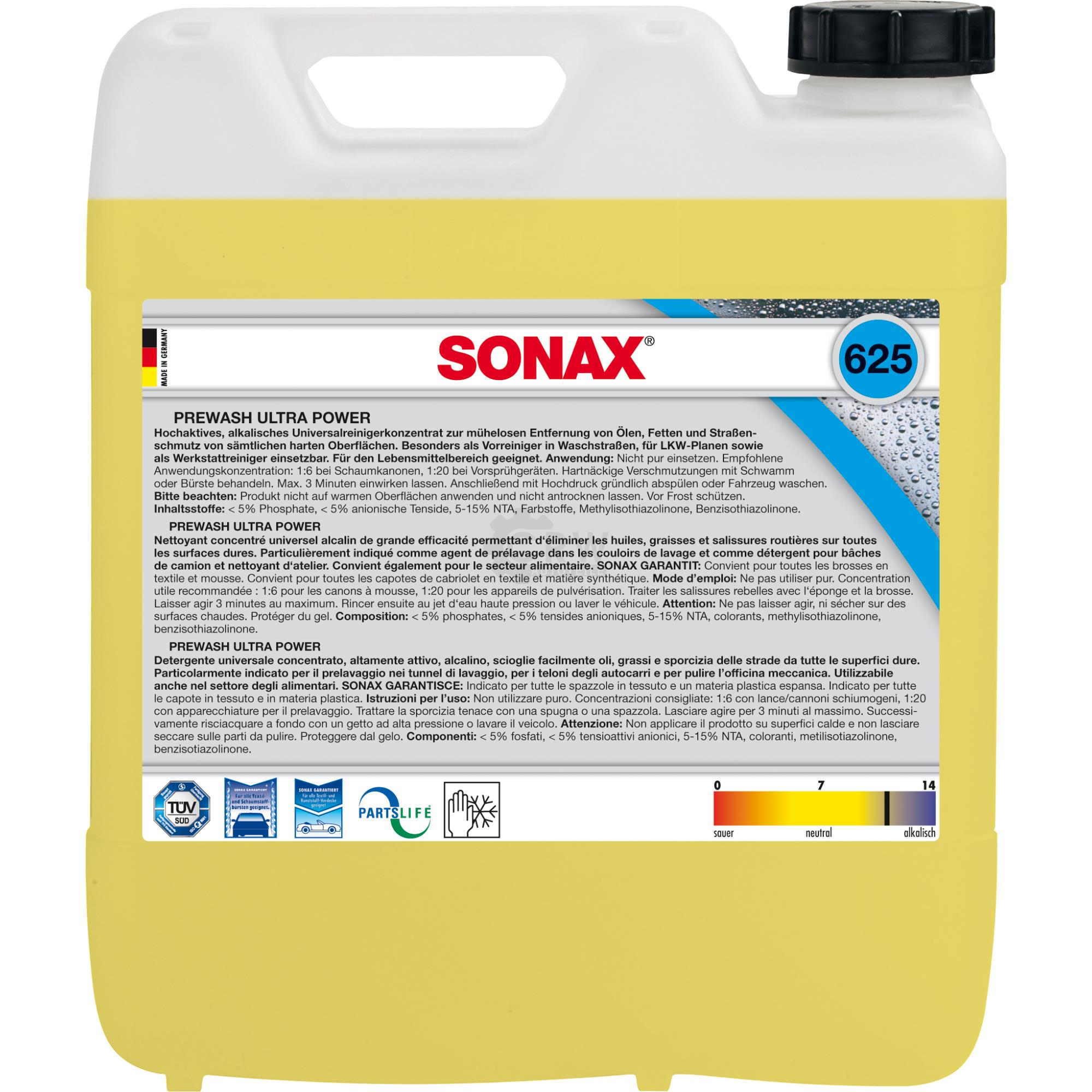 SONAX PreWash Ultra Power Vorreiniger phosphathaltig alkalisch 10 L