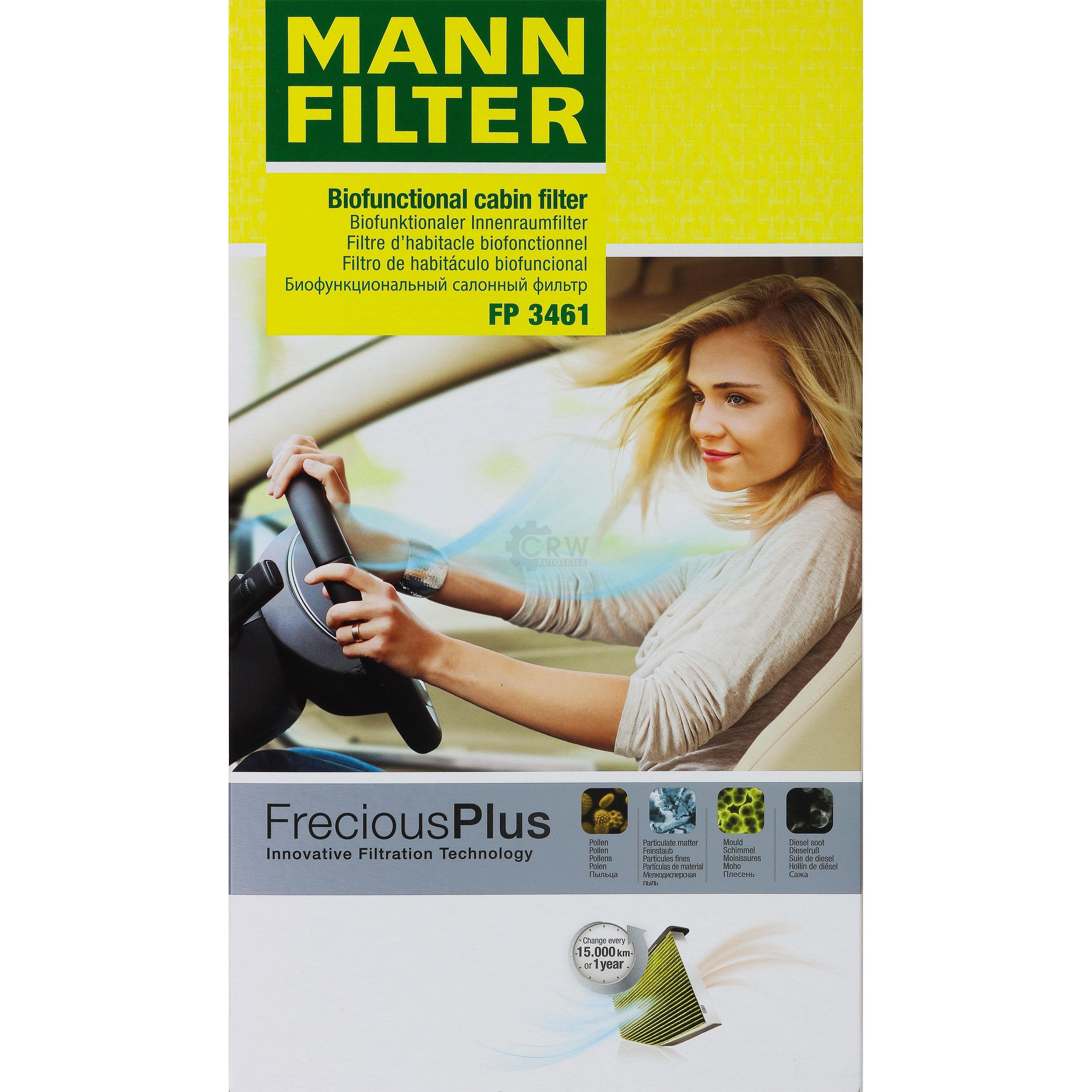 MANN-Filter Innenraumfilter Biofunctional für Allergiker FP 3461
