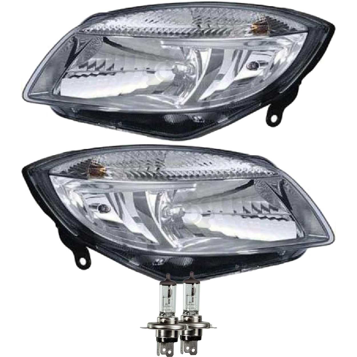 Scheinwerfer Set für Skoda Fabia II 2 Typ 5J Bj. 07-10 3 4 5-Türig H4 1342583