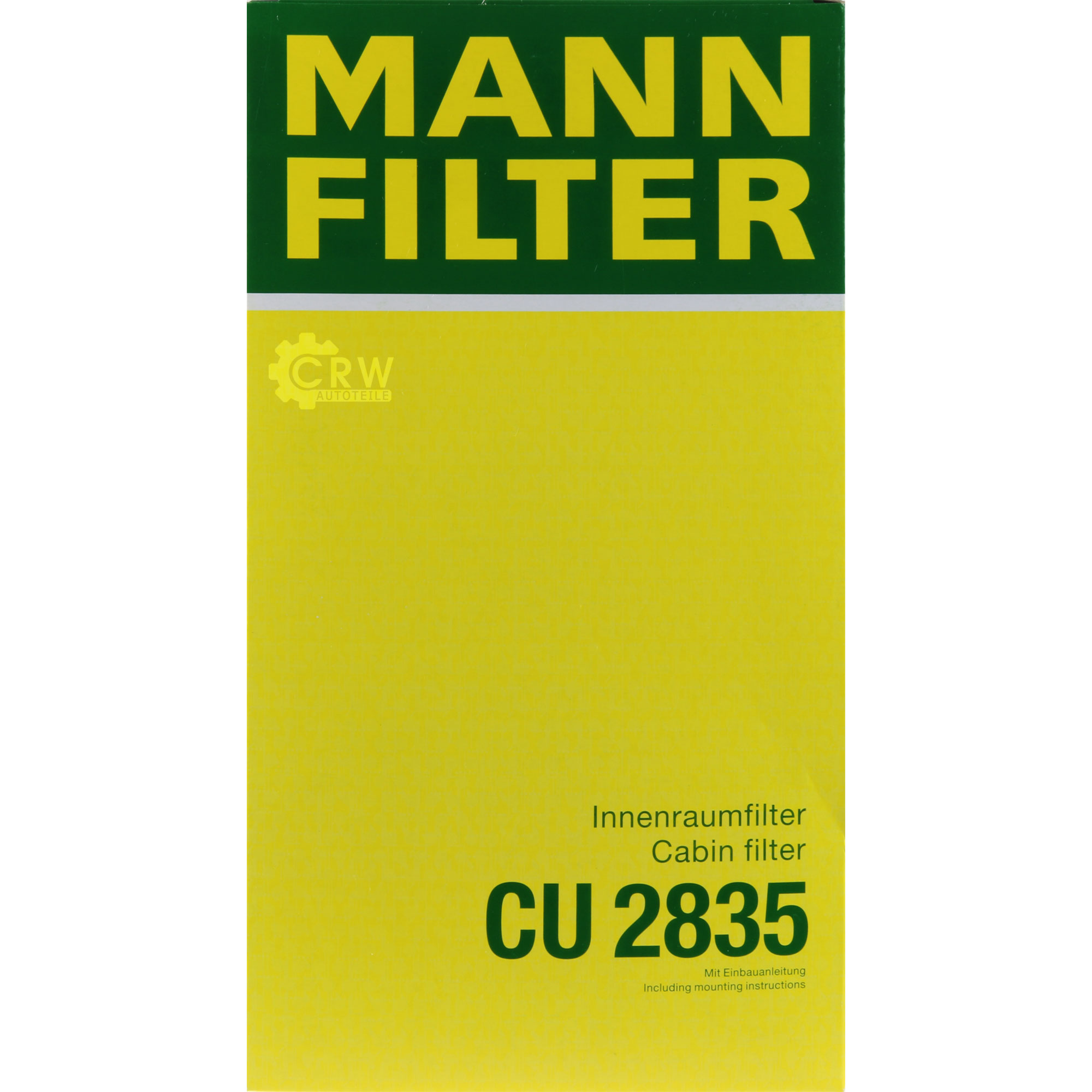 MANN-FILTER Innenraumfilter Pollenfilter CU 2835