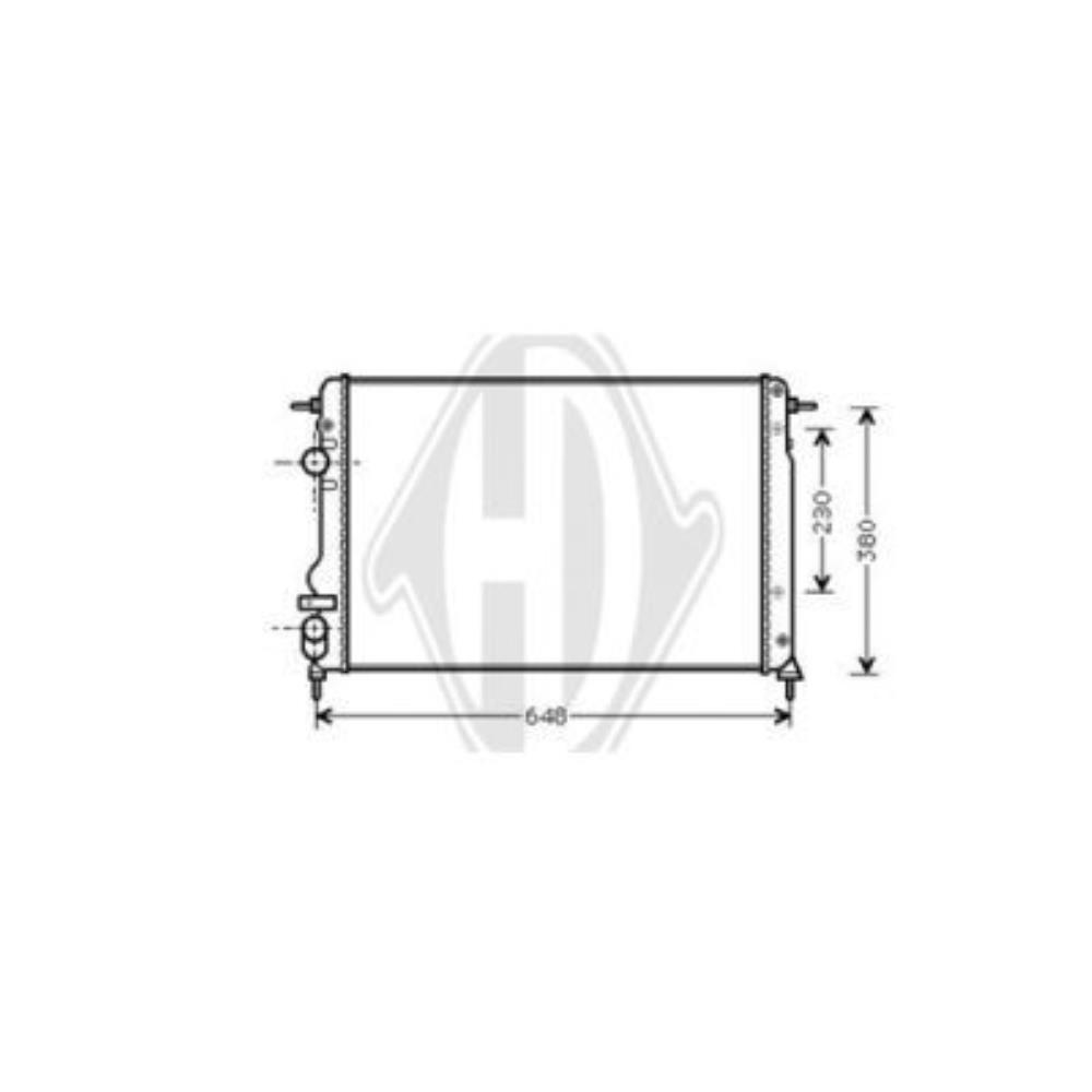 Kühler Wasserkühler Motorkühler 585x415x34 für Dacia Logan MCV KS_ 1.6 16V 1.5