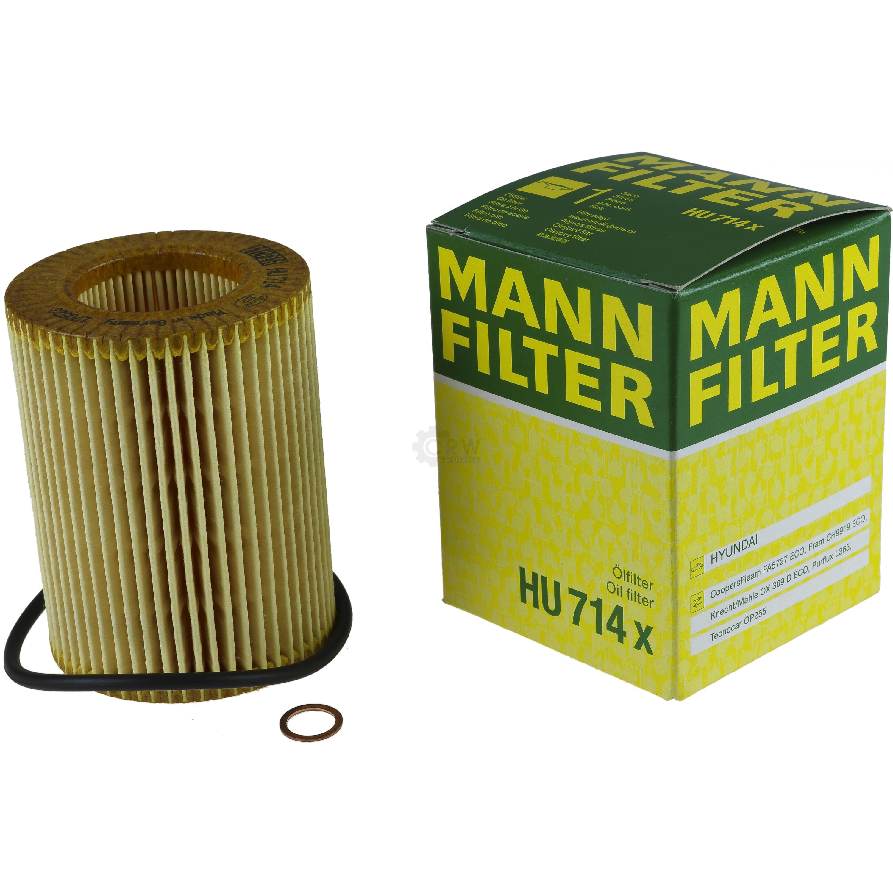 MANN-FILTER Ölfilter HU 714 x Oil Filter
