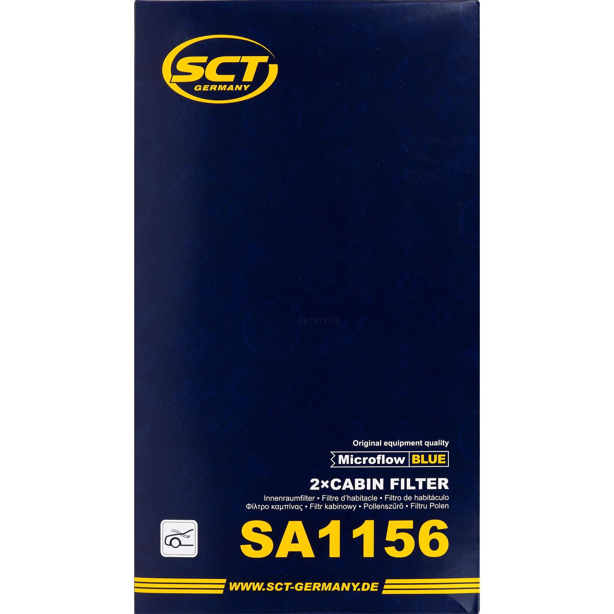 SCT Innenraumfilter Pollenfilter Innenraumluft Filter SA 1156