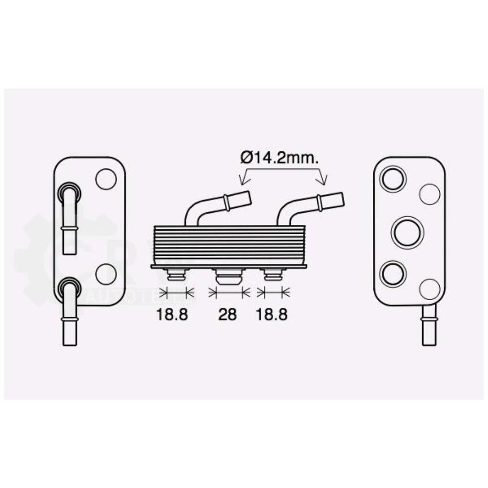 Ölkühler Automatikgetriebe für BMW 3er Compact E46 Touring X3 E83 E85