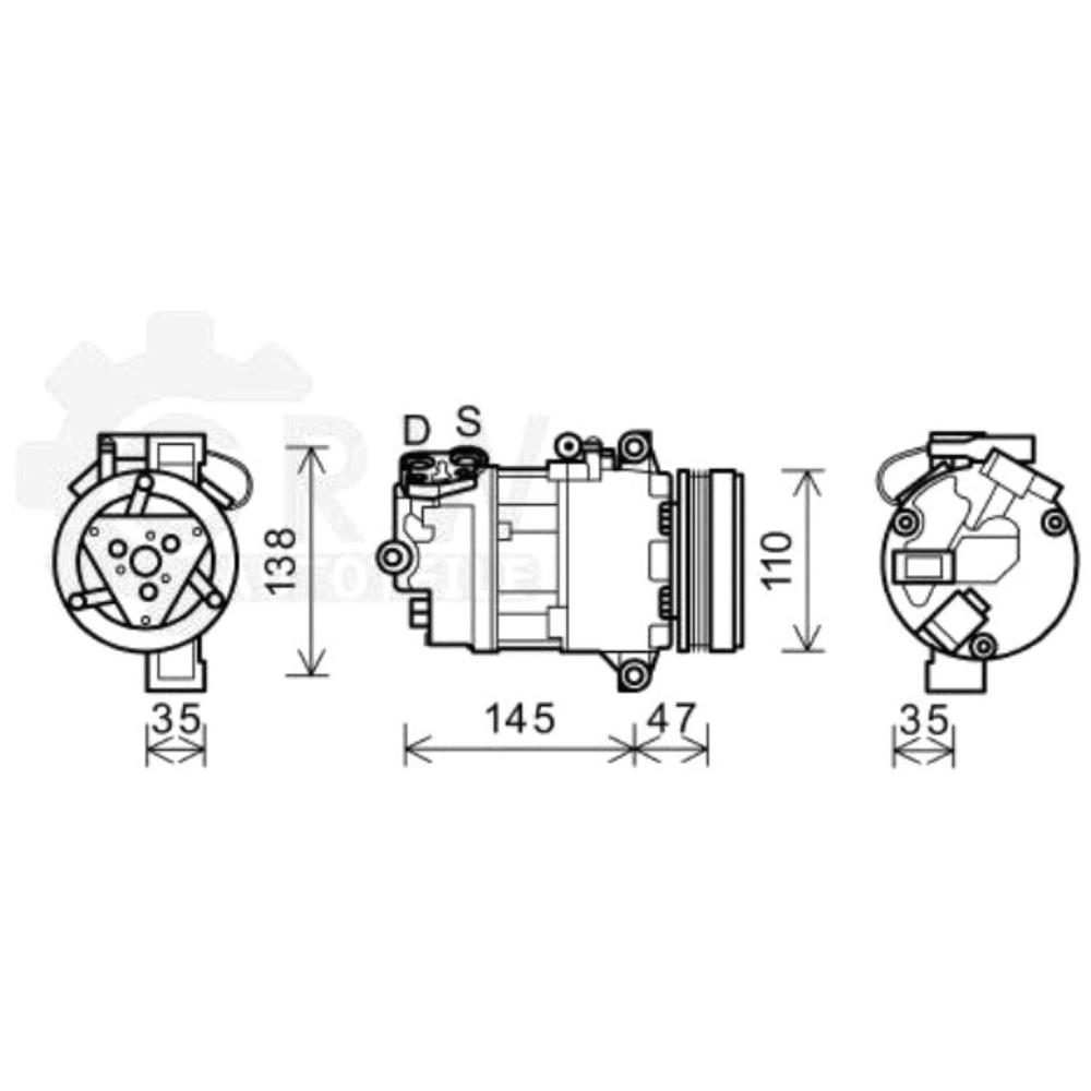 Kompressor Klimaanlage Klimakompressor für BMW 3er Cabriolet X3 Compact E46 E83
