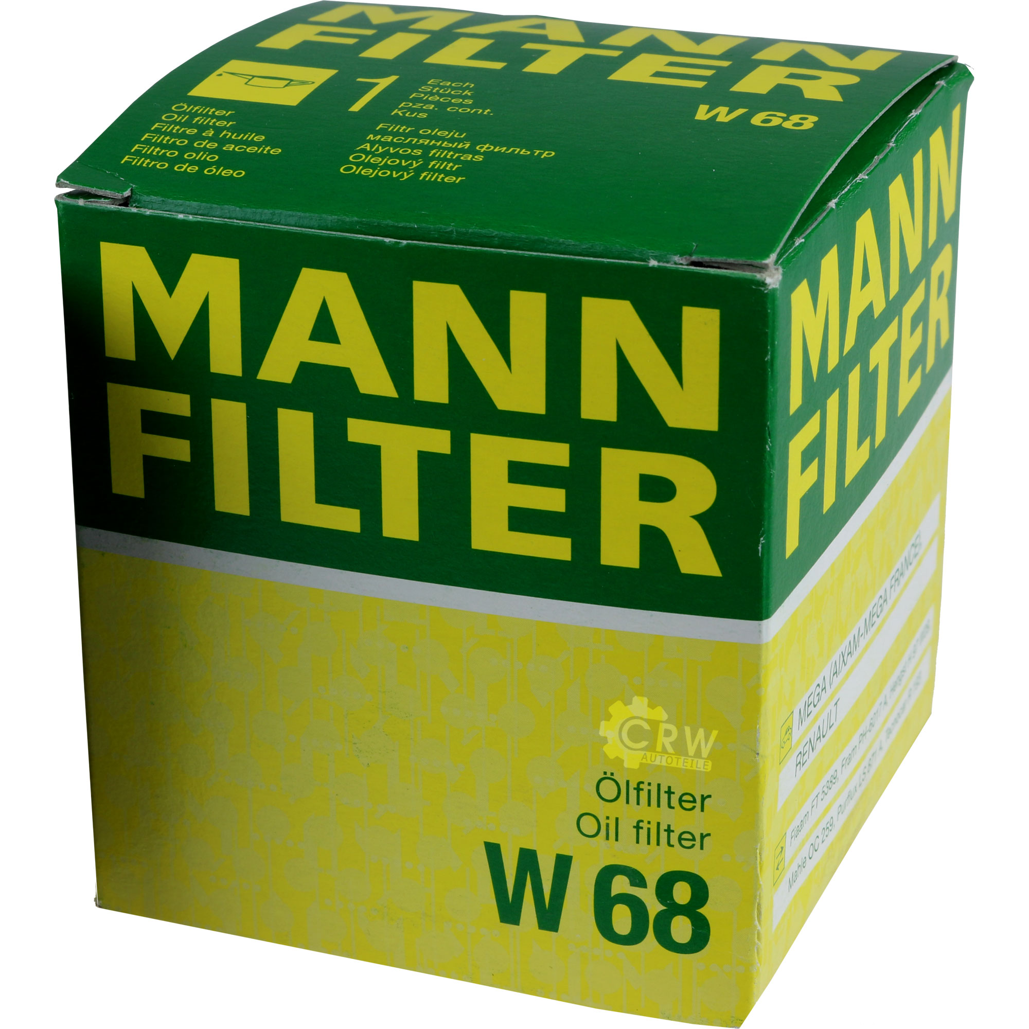 MANN-FILTER Ölfilter W 68 Oil Filter