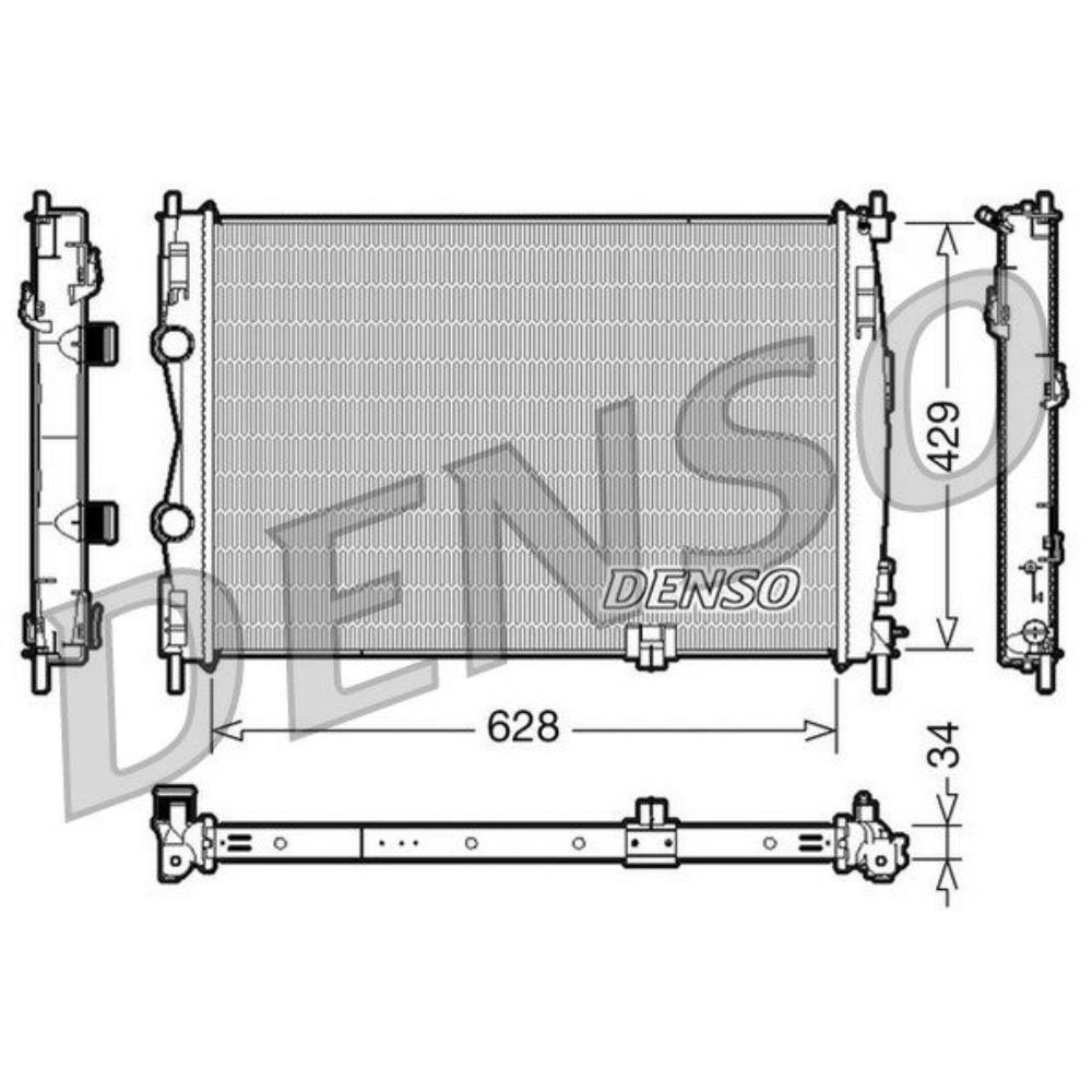 DENSO Wasserkühler Motorkühler Alu für Nissan Qashqai +2 I J10 JJ10 2.0 dCi AWD